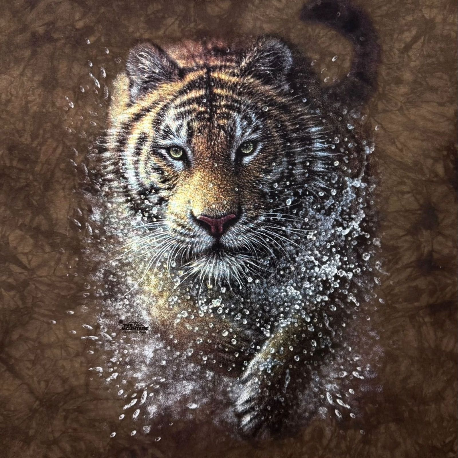 The Mountain The Mountain Tiger Animal Wildlife Graphic Brown Tie Dye T-Shirt 3XL Mens Redo: 3XL? Size US XXL / EU 58 / 5 - 3 Thumbnail