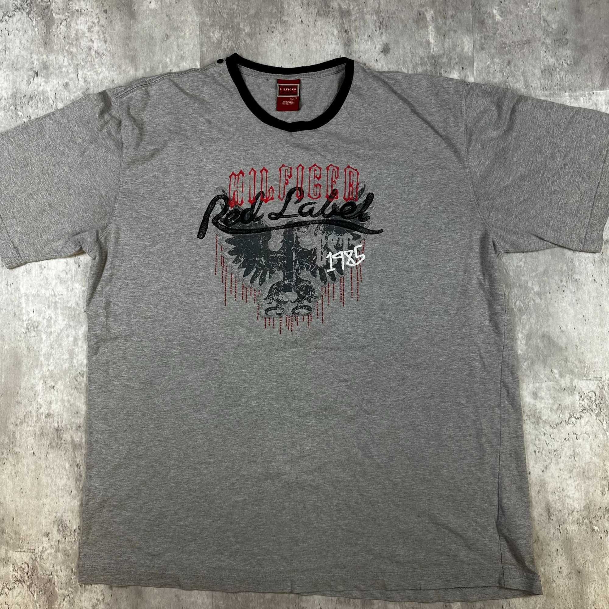 Tommy Hilfiger Tommy Hilfiger Red Label Mens XL Graphic Tee Shirt Gray & Bl Size US XL / EU 56 / 4 - 1 Thumbnail