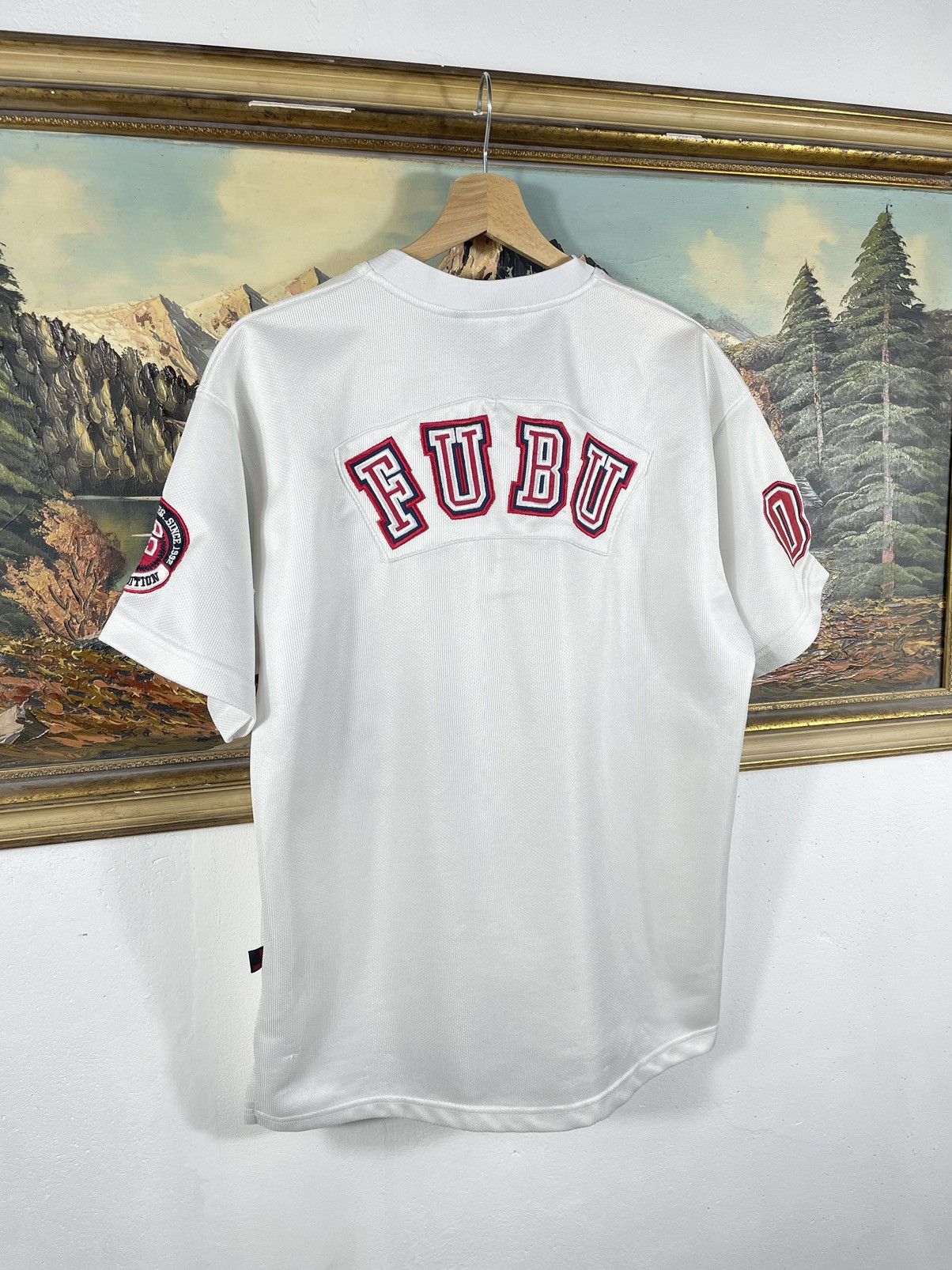 Fubu × Vintage White Retro 00s Fubu T shirt Tee Jersey Skate Baggy Loose Size US M / EU 48-50 / 2 - 10 Thumbnail
