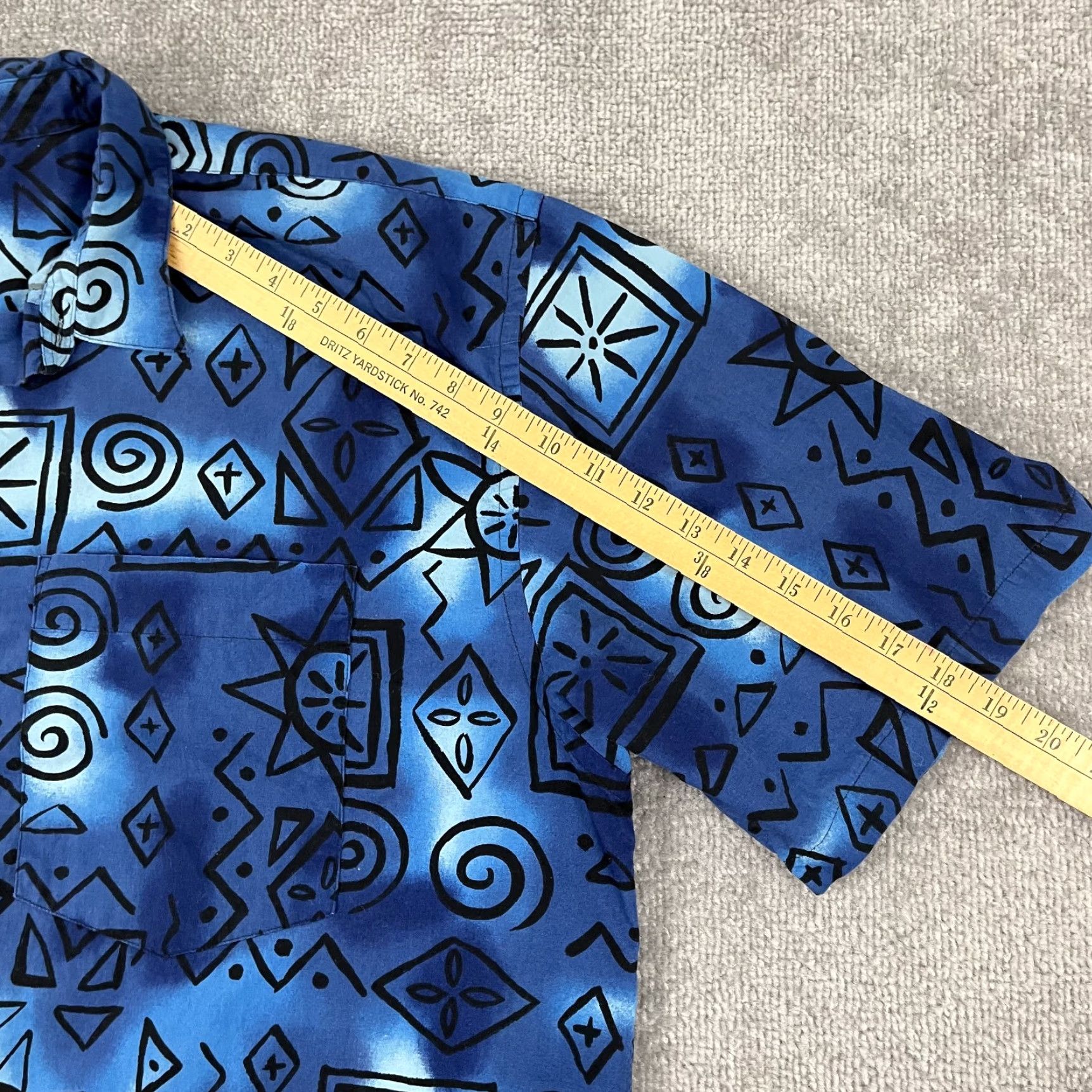 Banana Republic VINTAGE Banana Republic Safari Shirt Men 2XL Short Sleeve Geometric Blue Casual Travel Size US XXL / EU 58 / 5 - 5 Thumbnail