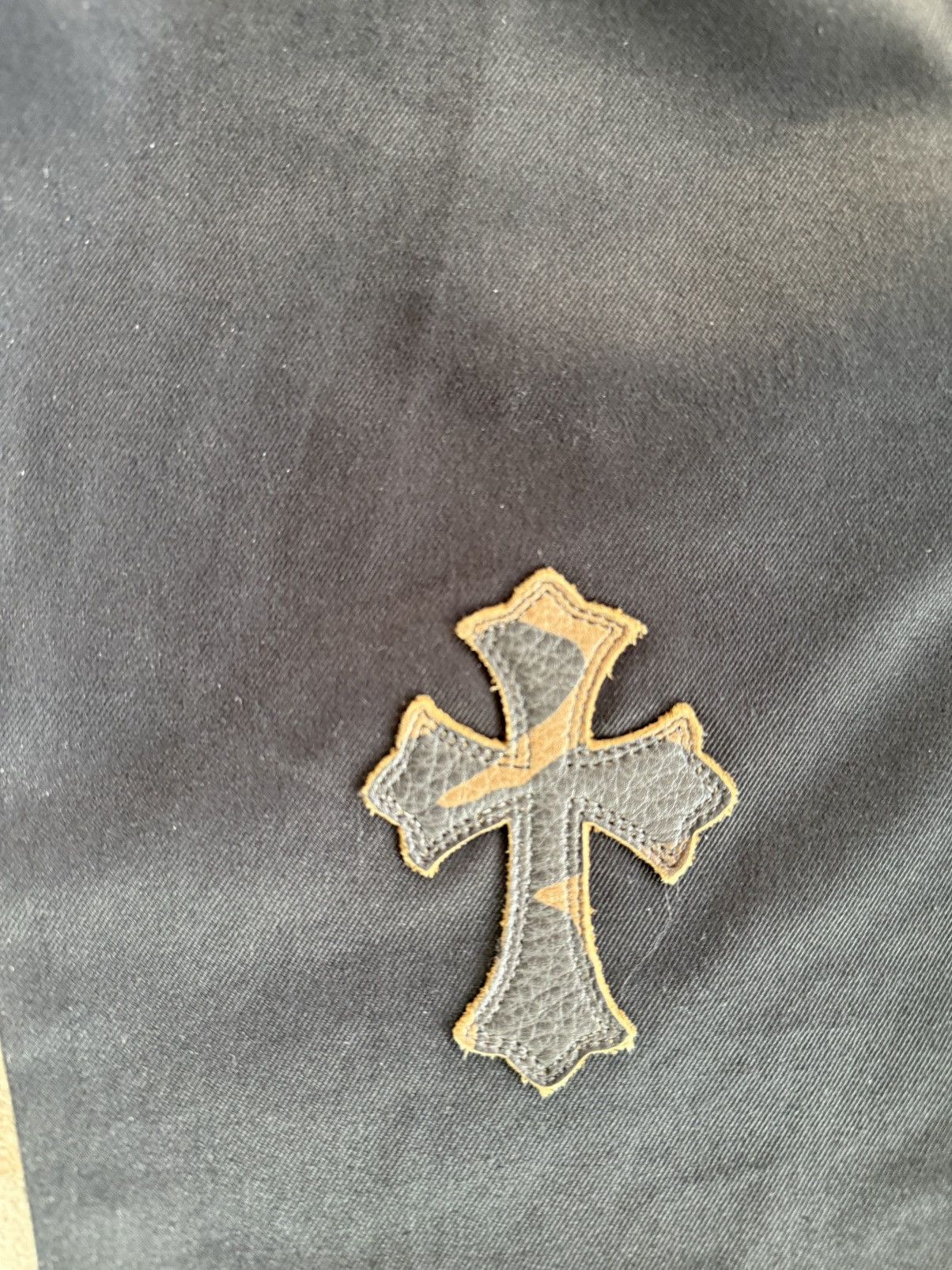 Chrome Hearts CHROME HEARTS FLOODED 40 LEATHER CAMO CROSS CARPENTER PANTS Size US 33 - 11 Thumbnail