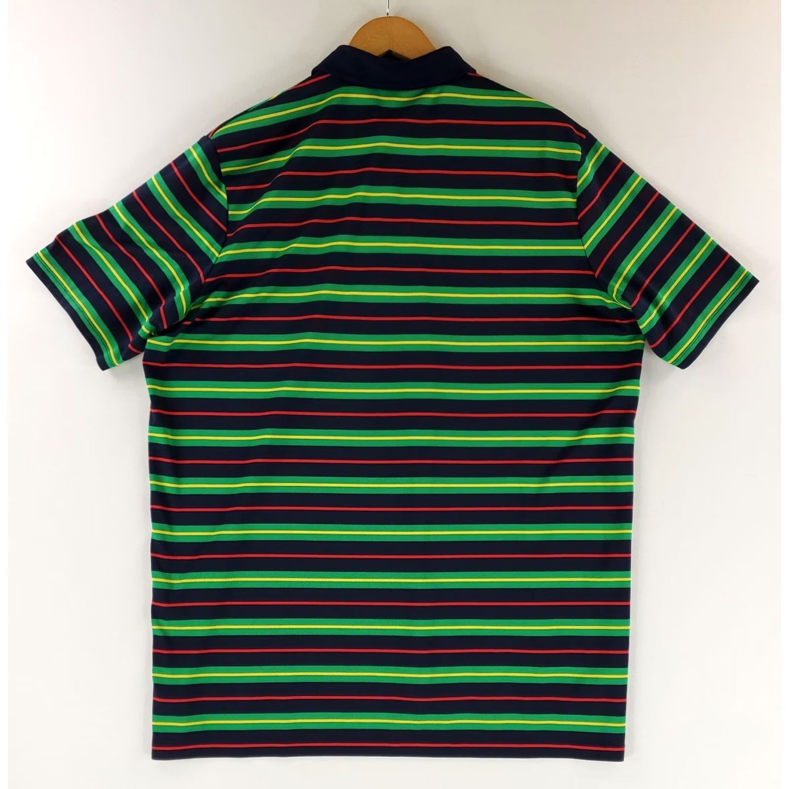RLX Ralph Lauren RLX Ralph Lauren Polo Shirt Striped Blue Green Short Sleeve Mens XL Multicolor Size US XL / EU 56 / 4 - 4 Thumbnail