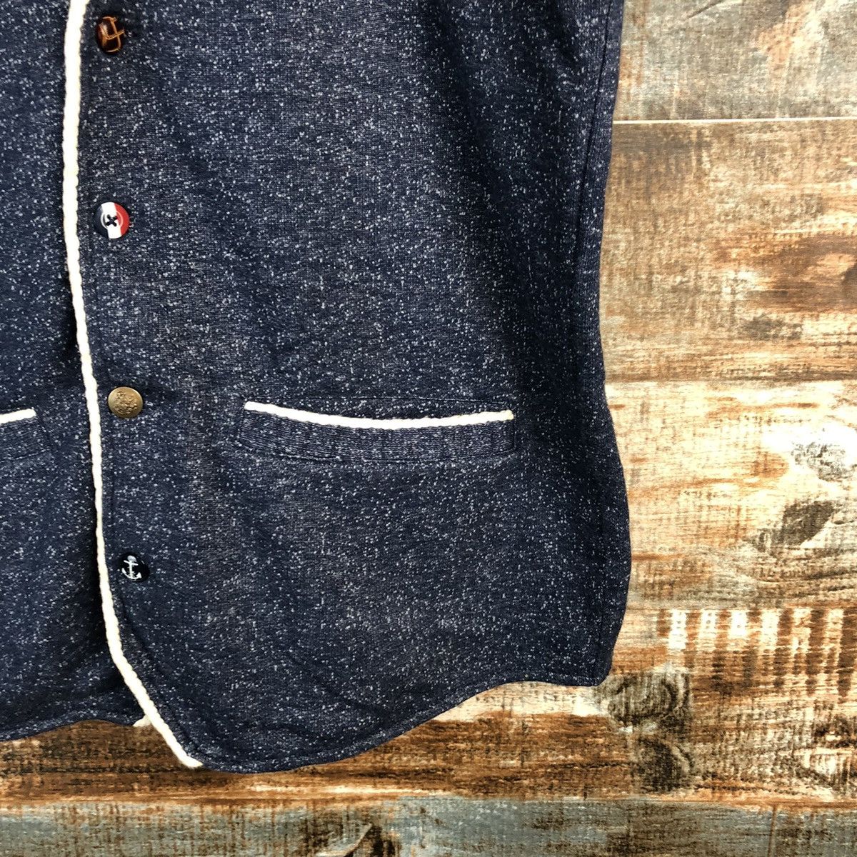 Homespun Knitwear × Japanese Brand × Vintage Pinc Ponc Blue vintage Vest #A1283 Size M / US 6-8 / IT 42-44 - 8 Thumbnail