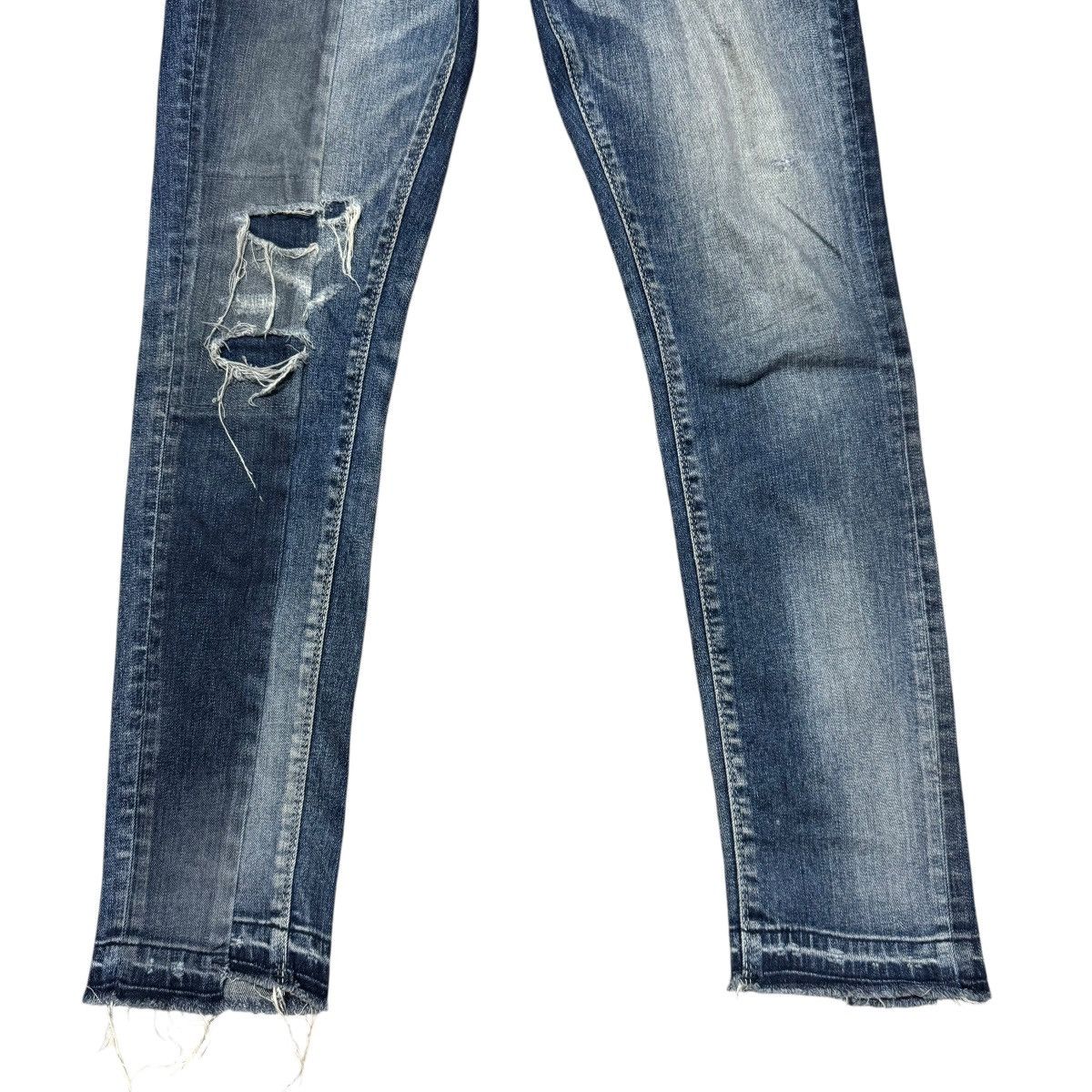 GOSTAR DE FUGA Gostar De Fuga Reconstruct Denim Skinny Jeans Size US 33 - 8 Thumbnail