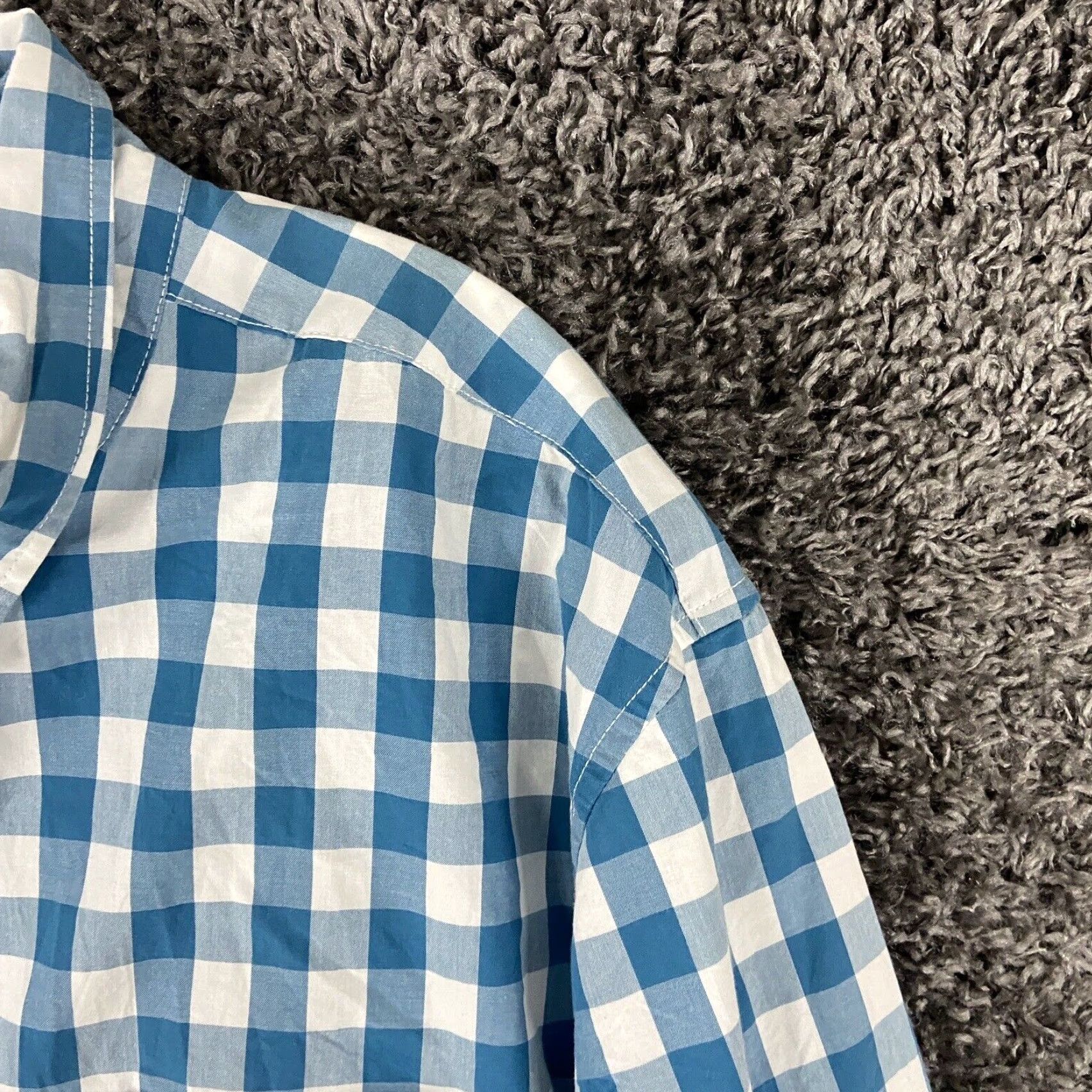 American Eagle Outfitters American Eagle Button-Up Long Sleeve Shirt XL Men’s Classic Fit Blue Checker Multicolor Size US XL / EU 56 / 4 - 4 Thumbnail