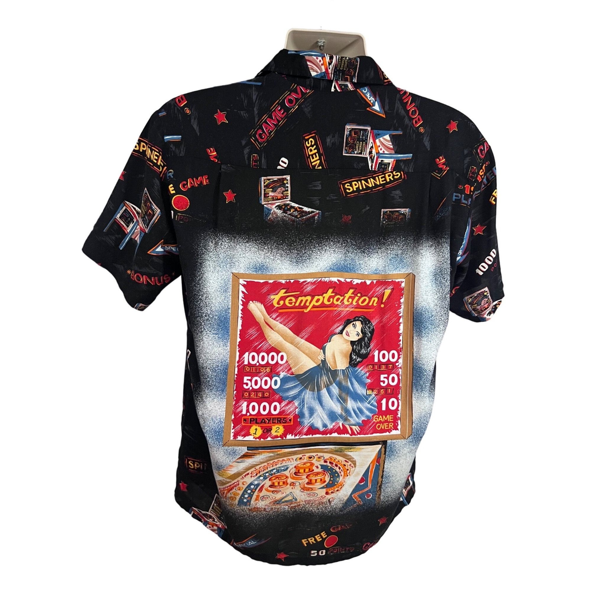 Kennington Ltd. Kennington Black Vintage Gamer Pin Up Girl Button Up Shirt Size US S / EU 44-46 / 1 - 1 Thumbnail