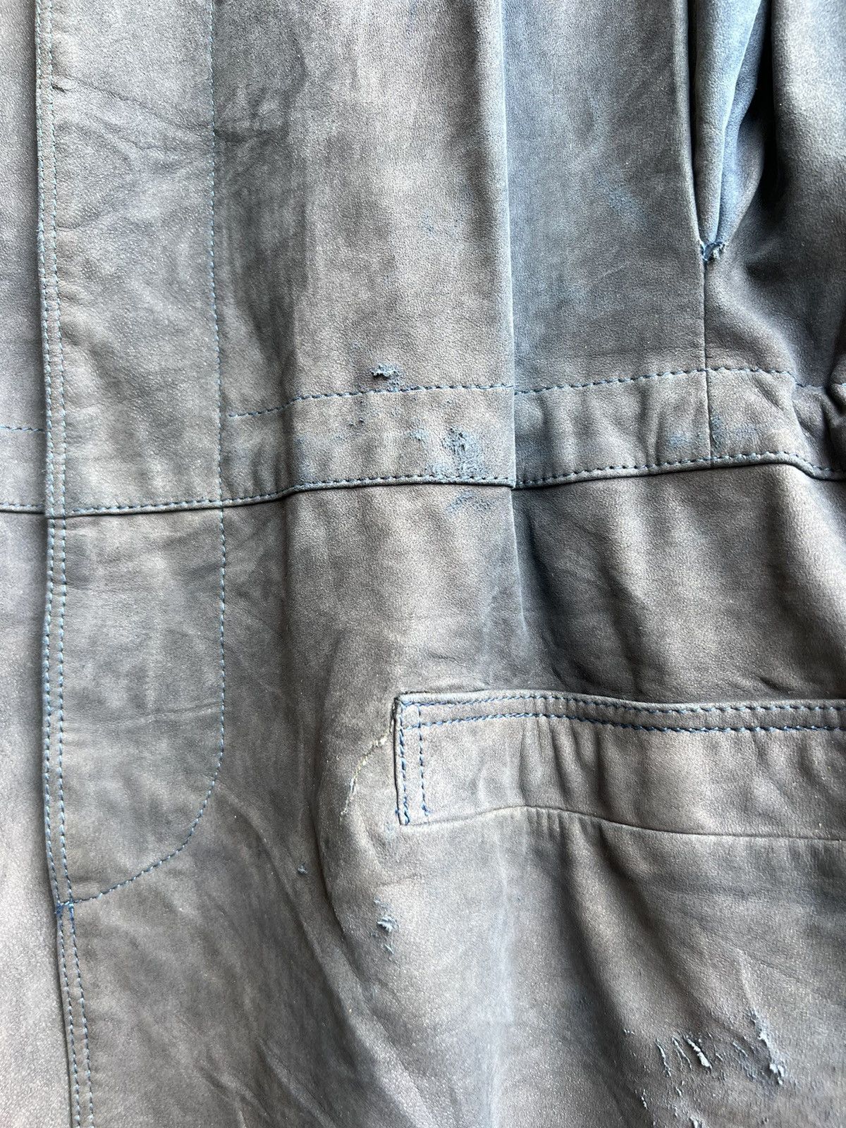 SERAPHIN Seraphin France Distress Sun Fade Oversize Leather Jacket Size US S / EU 44-46 / 1 - 10 Thumbnail