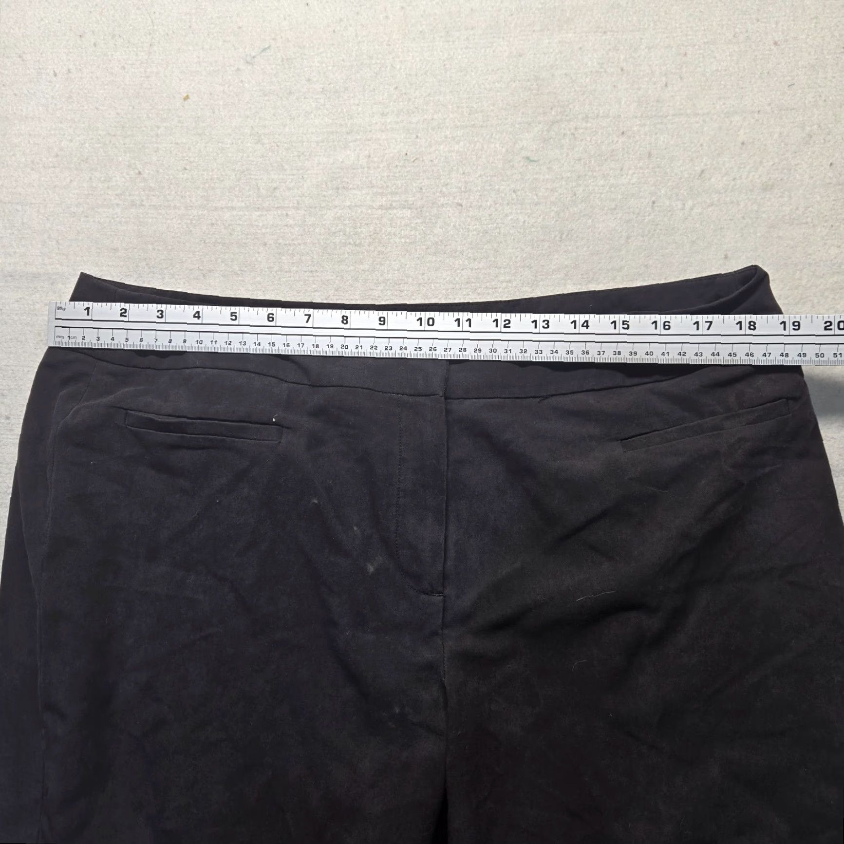 Vintage Larry Levine Pants Women Adult 16 Black Stretch Casual Slacks Size 38" / US 16 / IT 52 - 4 Thumbnail