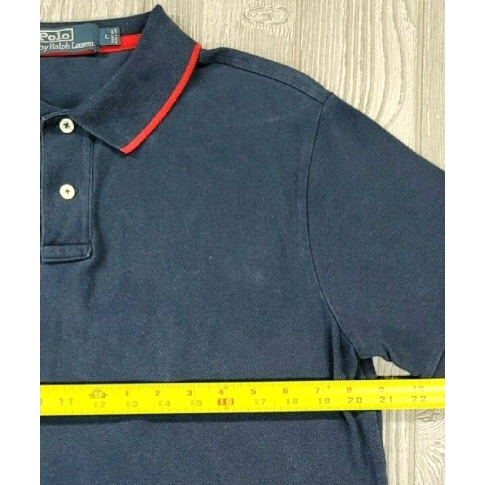 Ralph Lauren VINTAGE Ralph Lauren Polo Shirt Men Blue Adult L Polo Shirt Regular Casual 90s USA Made Cotton Short Sleeve Button Collar Logo Embroidered Red Pony Size US L / EU 52-54 / 3 - 7 Thumbnail