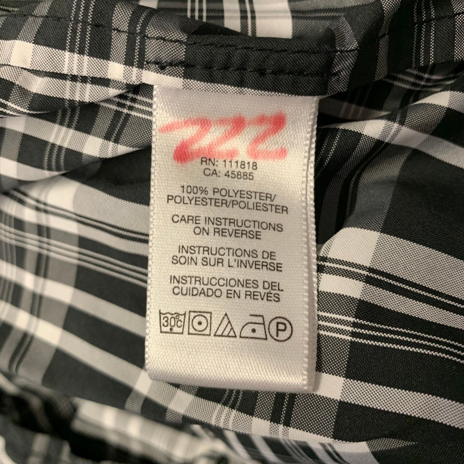 Michael Kors MICHAEL KORS XL White Black Plaid Polyester Hooded Jacket Size US XL / EU 56 / 4 - 6 Thumbnail