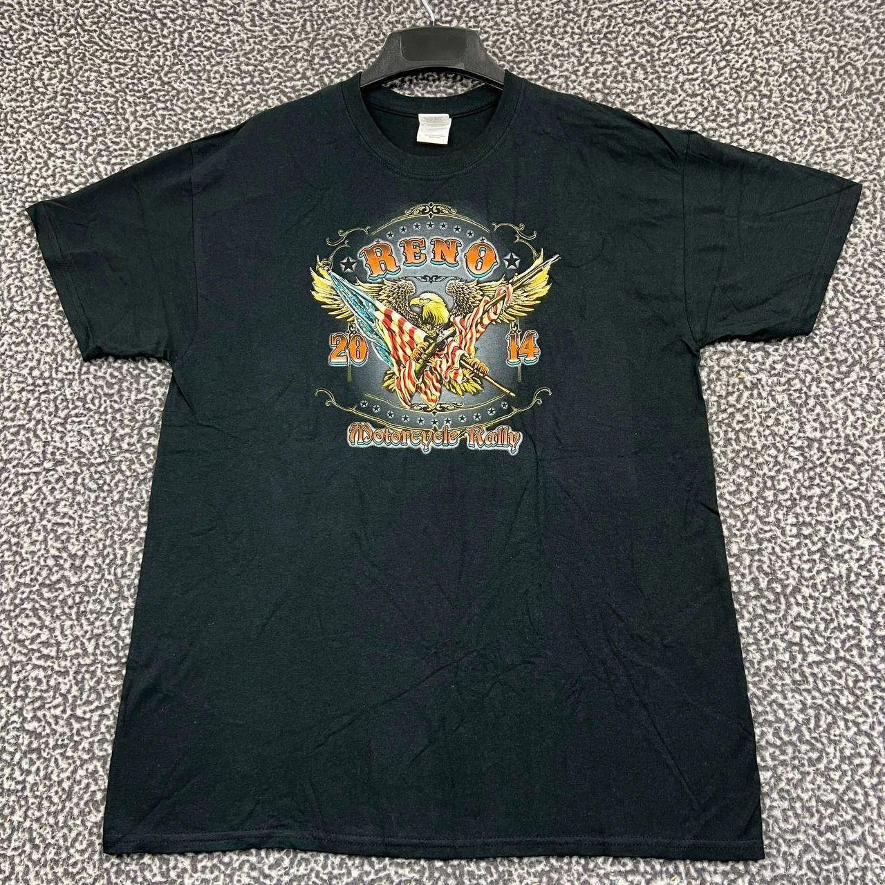 Gildan Vintage Reno Motorcycle Rally Shirt Men L Short Sleeve New Size US L / EU 52-54 / 3 - 2 Thumbnail