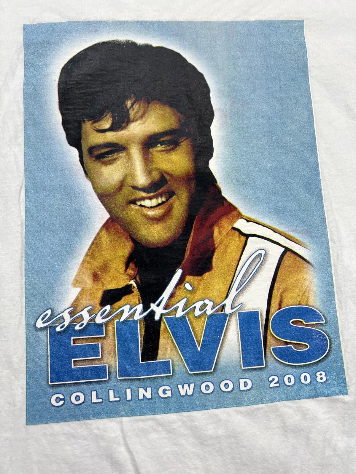 Unknown London Essential Elvis Collingwood 2008 White Graphic T-Shirt Size ONE SIZE - 1 Thumbnail