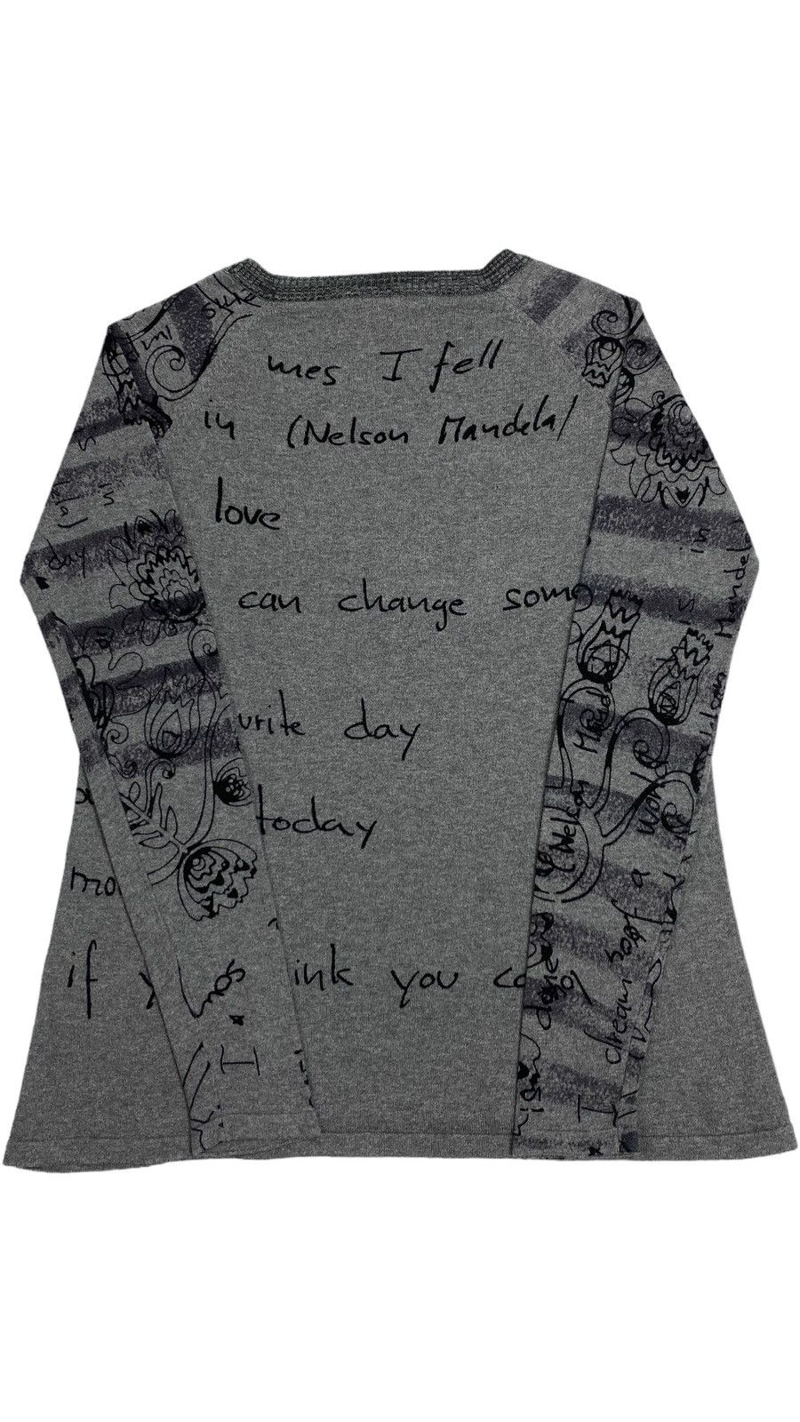 Desigual 🔥LASTDROP🔥 Y2K Style Striped Notebook Flowers Sweater Size M / US 6-8 / IT 42-44 - 4 Thumbnail