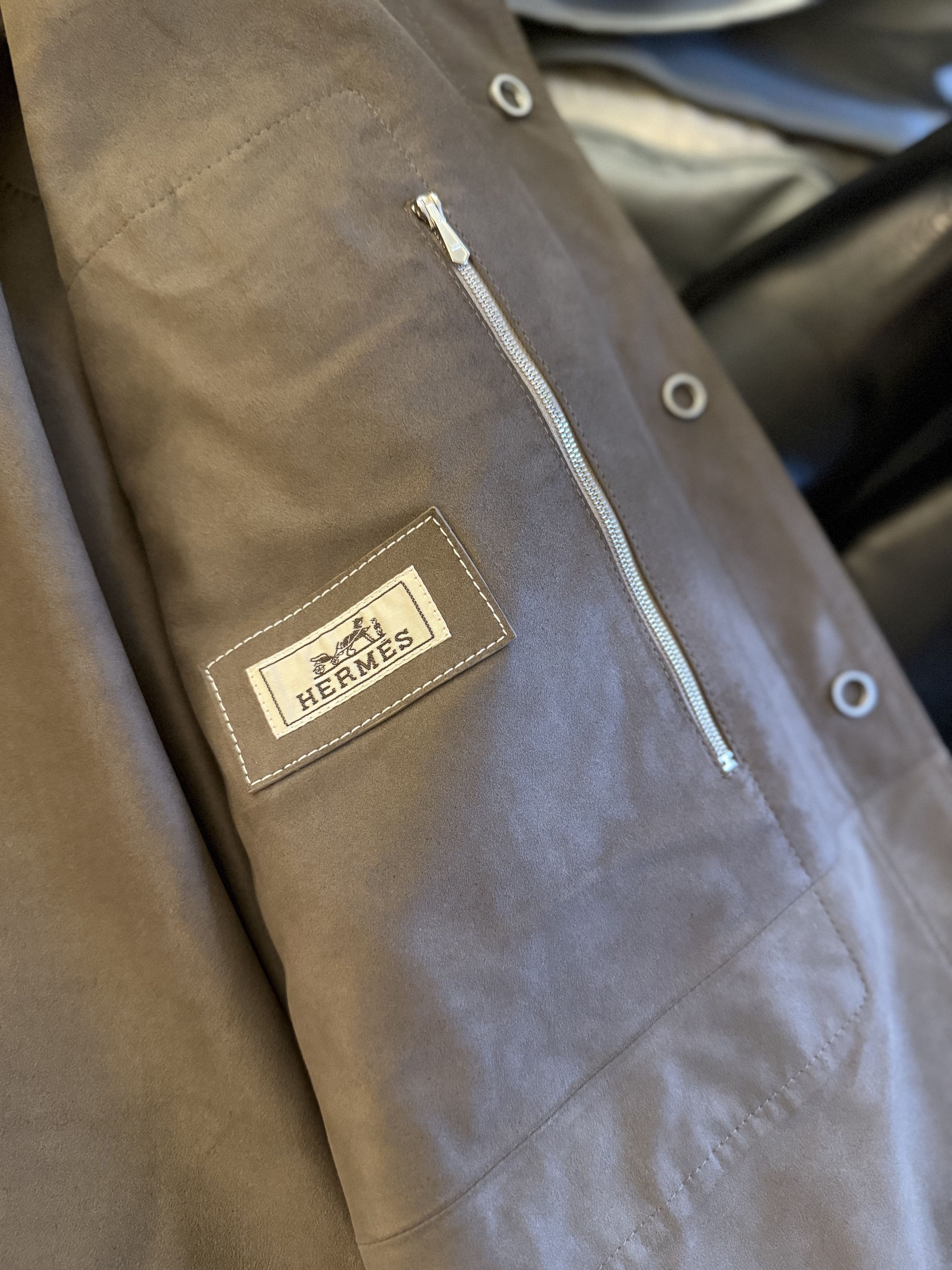 Hermes Best Dressed Ultra Rare $15K w/tax HERMES Calfskin Overshirt Size US XL / EU 56 / 4 - 21 Thumbnail