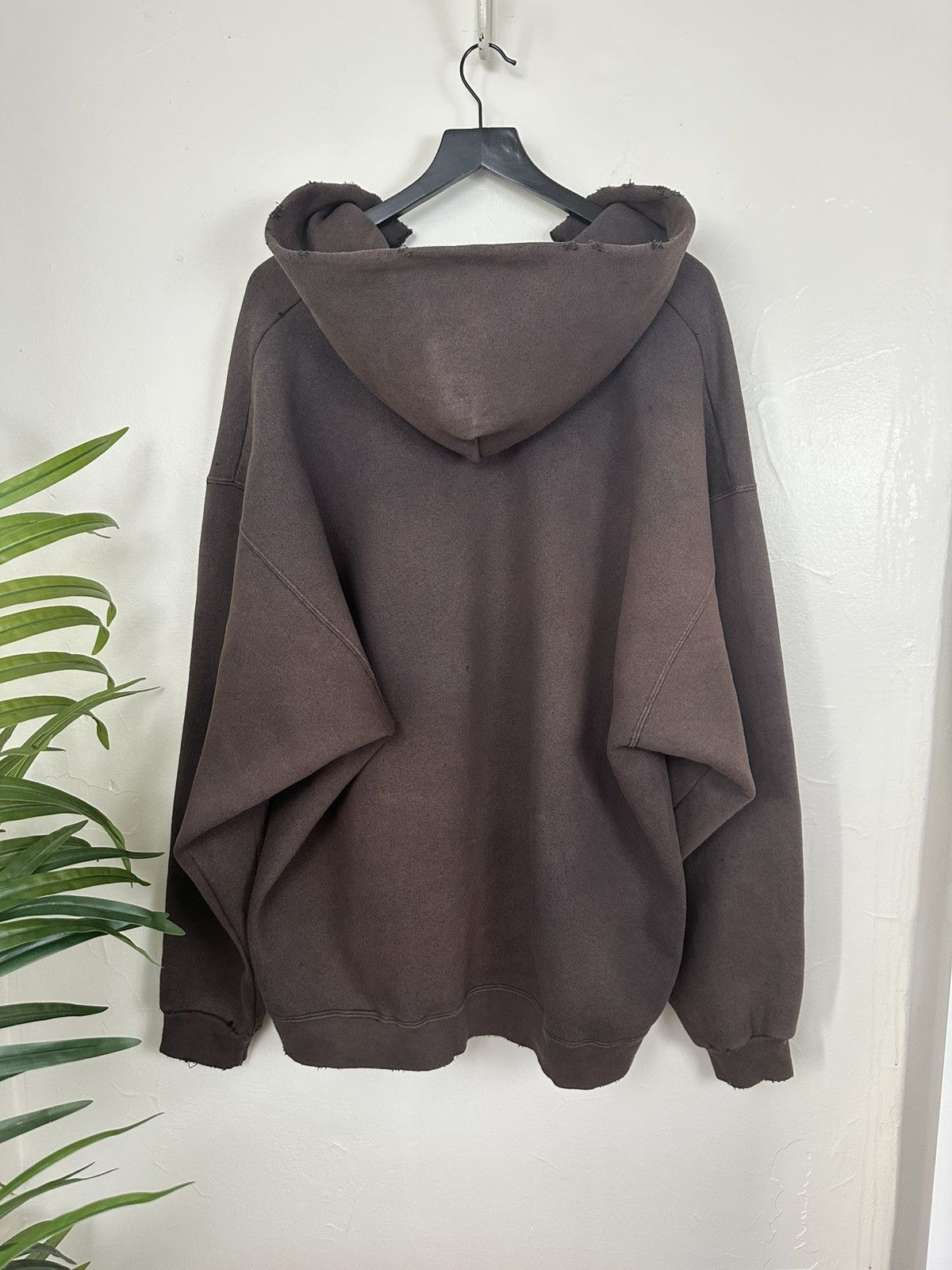 Other (XXL) INSANE THRASHED & FADED Blank Heavyweight Hoodie Size US XXL / EU 58 / 5 - 10 Thumbnail