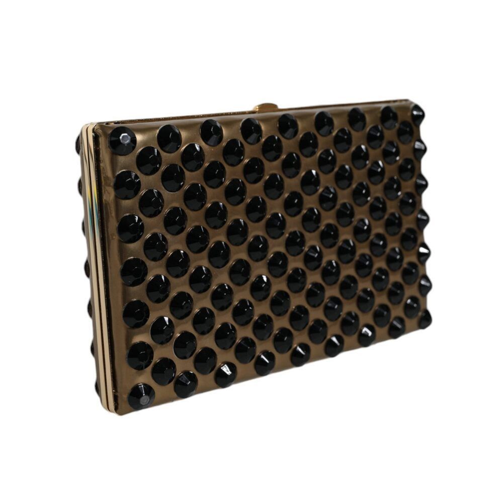 Dolce & Gabbana Dolce & Gabbana Gold Crystal Bifold Clutch Evening Party Wom Size ONE SIZE - 3 Thumbnail