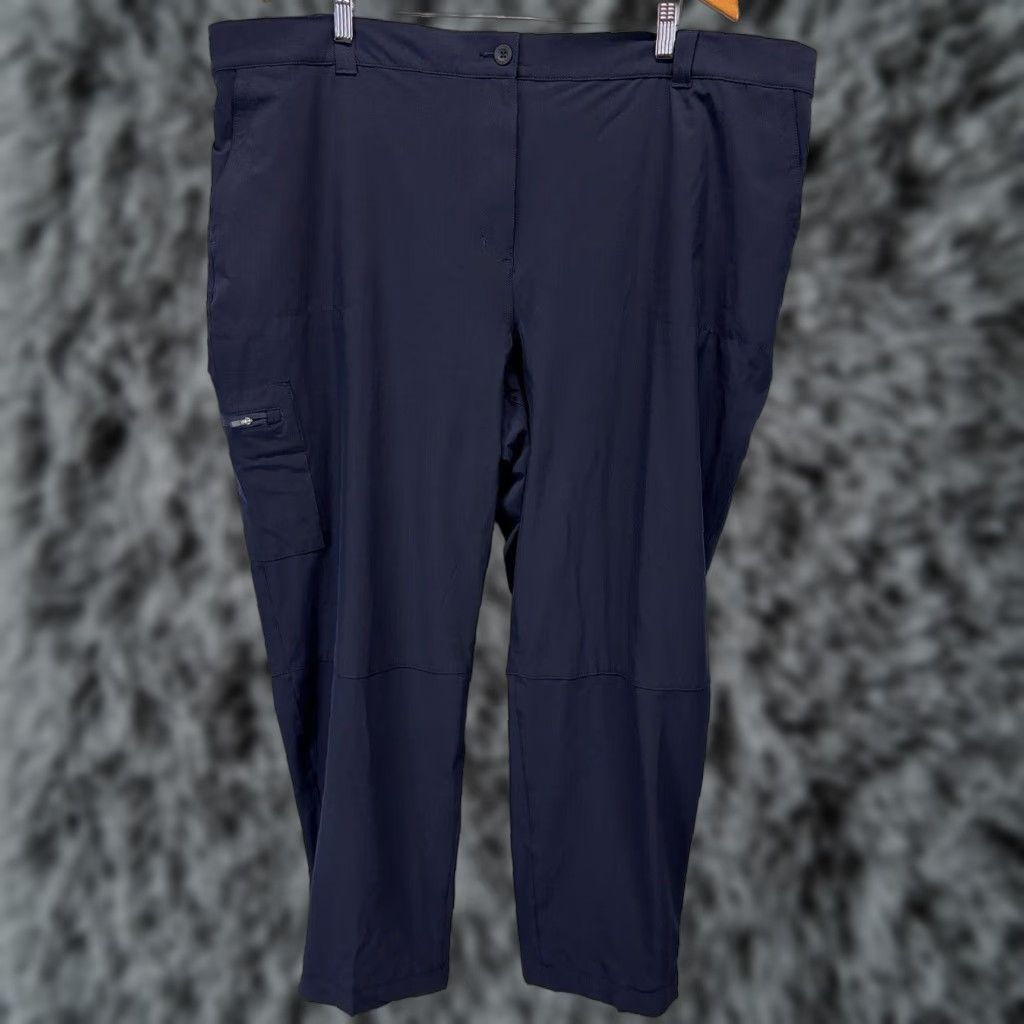 Talbots VINTAGE? (No) Talbots Pants 24W Plus Women Navy Lined Casual Performance Outdoors Hiking - Women - 24W - Navy - Polyester Blend - Casual Pants Size 42" / US 20 - 1 Thumbnail