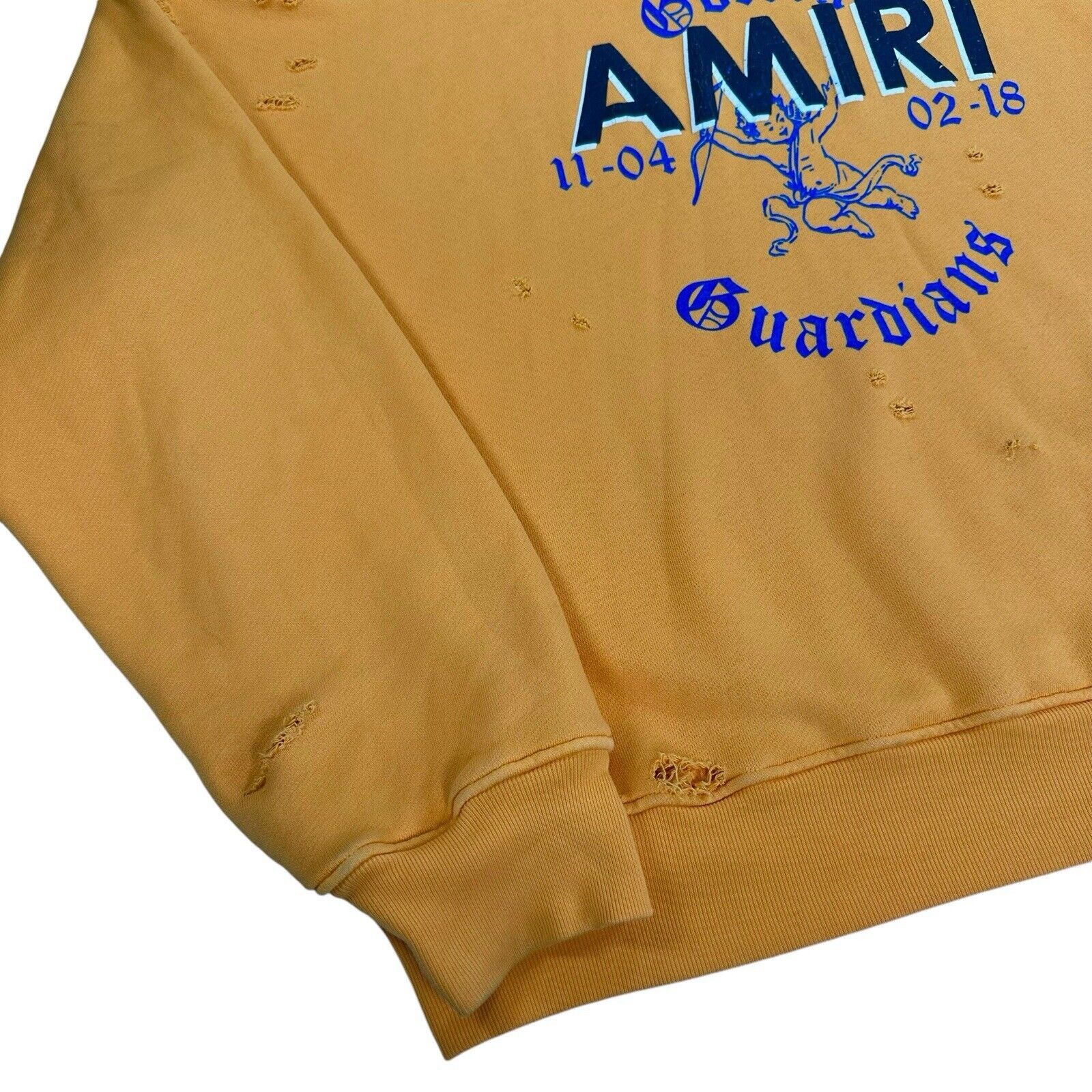 Amiri Amiri Size L Sweatshirt Yellow Oversized Distressed Golden Size US L / EU 52-54 / 3 - 7 Thumbnail