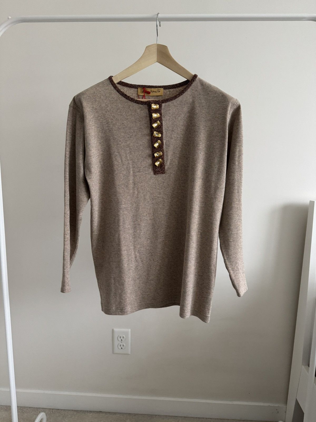 Penultimate SS25 Crystal Thermal Henley Size US M / EU 48-50 / 2 - 1 Thumbnail