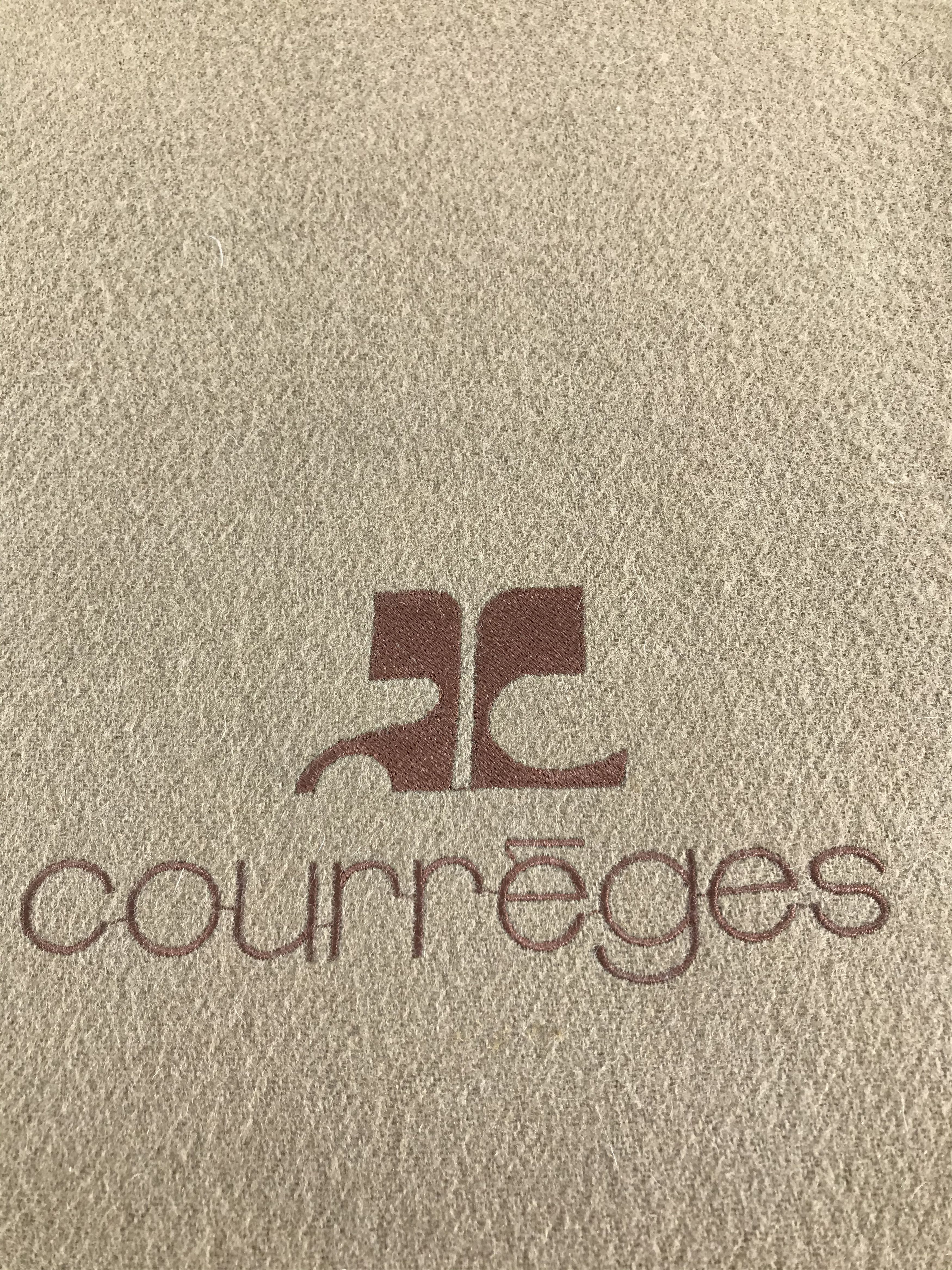 Courreges Courreges Tan Wool Scarf Muffler V533 Size ONE SIZE - 4 Thumbnail