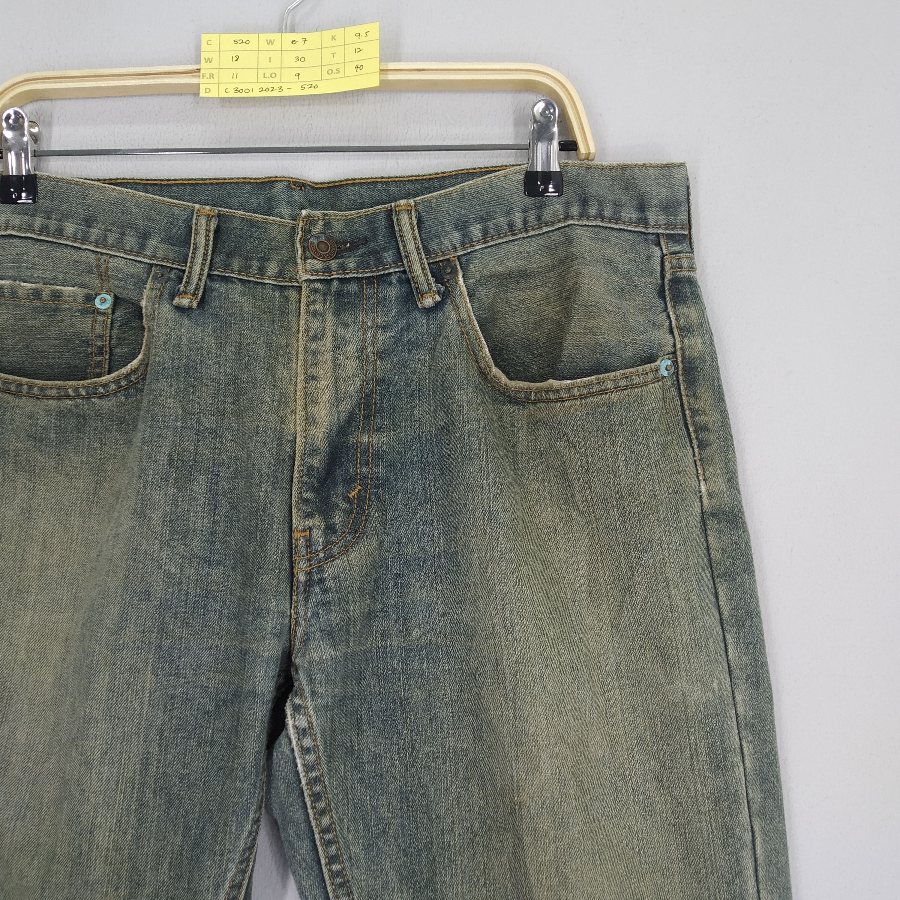 Jean Vintage Levi's 559 Single R Stone Wash Destroy Ripped Denim Size US 36 / EU 52 - 5 Thumbnail