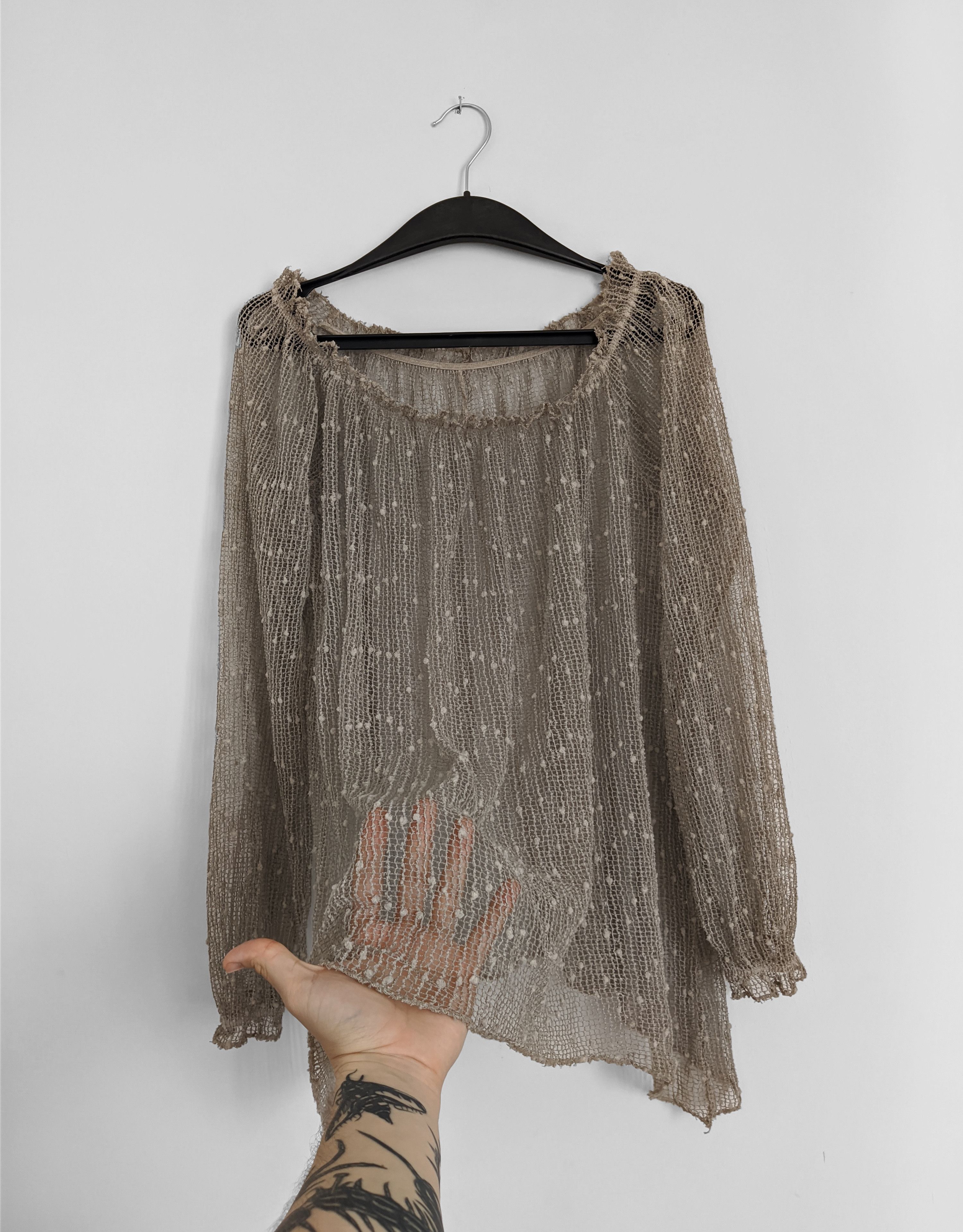 Vintage Vintage mesh long sleeve gothic y2k Size ONE SIZE - 6 Thumbnail