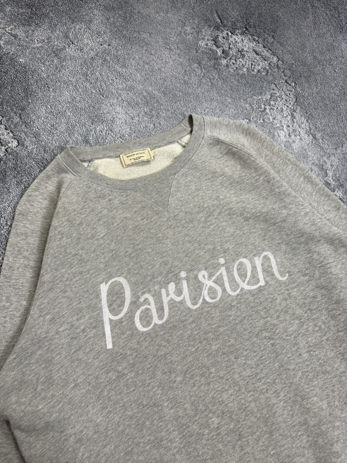 Maison Kitsune Maison Kitsune Parisien Big Logo Crew Neck Sweatshirt Size US L / EU 52-54 / 3 - 6 Thumbnail