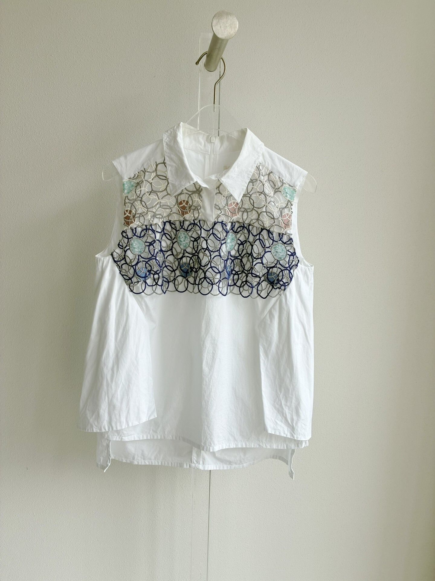 Peter Pilotto Peter Pilotto White Sleeveless Shirt Size S / US 4 / IT 40 - 1 Thumbnail