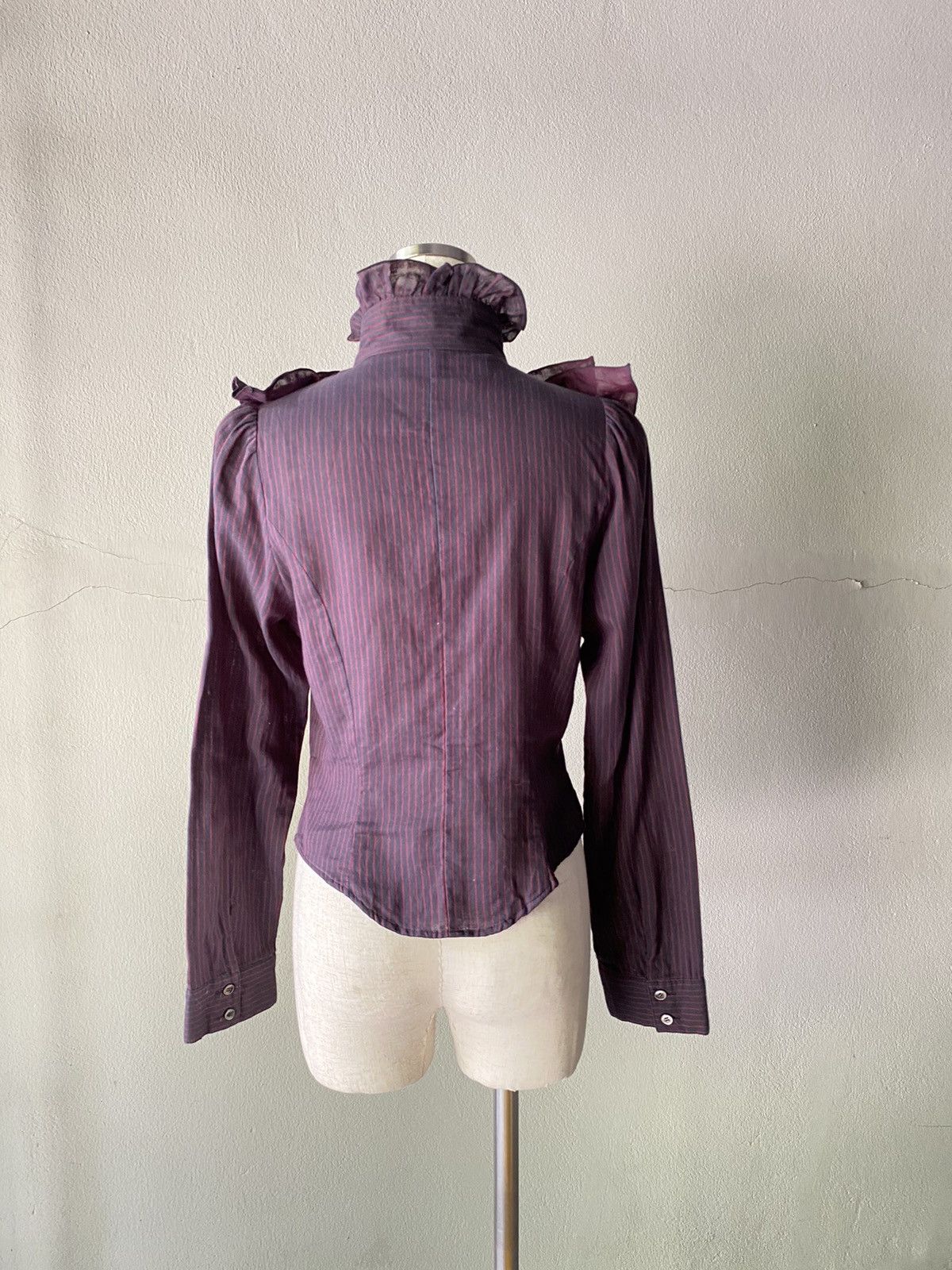If Six Was Nine × Japanese Brand × Seditionaries BPN Black Peace Now punk ruffle shirt Size M / US 6-8 / IT 42-44 - 9 Thumbnail