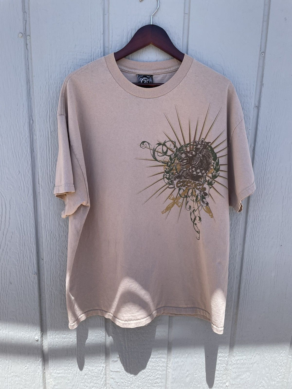 Ezekiel Vintage 2000s Y2K Ezekiel Stake Brand Tan Xl T-shirt Size US XL / EU 56 / 4 - 1 Thumbnail