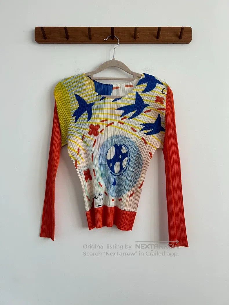 Issey Miyake Issey Miyake Color Block Long Sleeve Size L / US 10 / IT 46 - 1 Thumbnail
