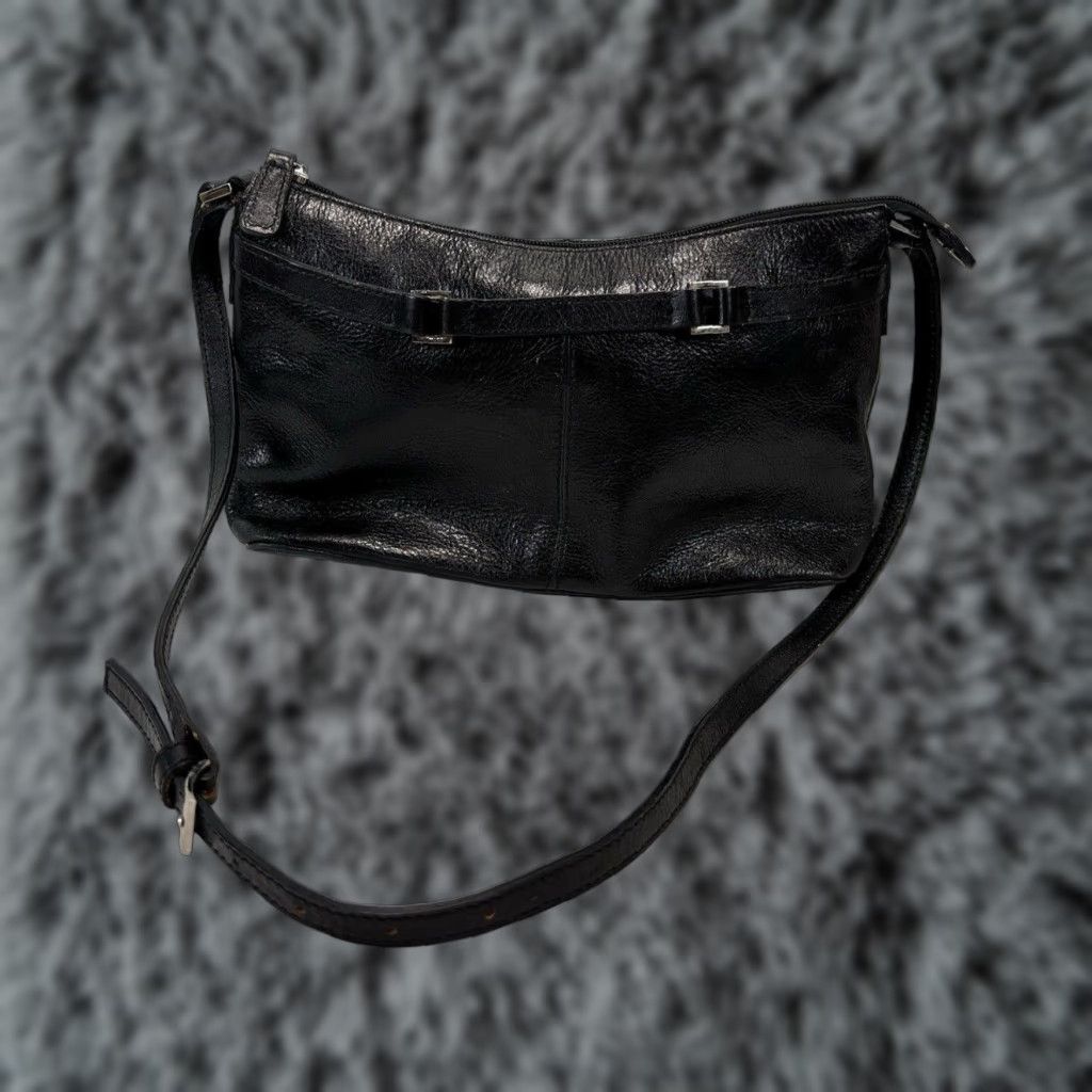 Vintage Etienne Aigner Leather Shoulder Bag Purse Small Black Women 90's