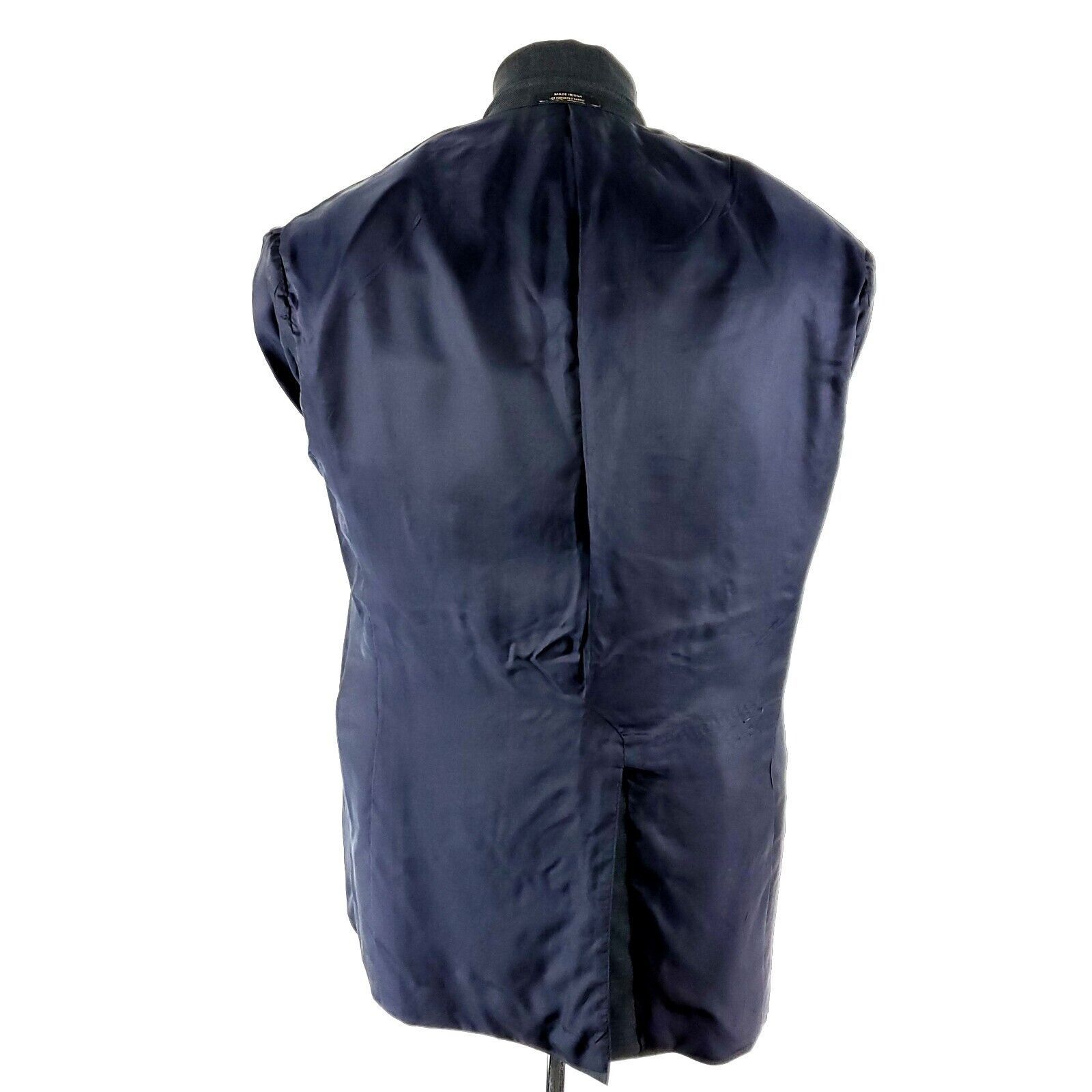 Hart Schaffner Marx Hart Schaffner Marx Wool 2 Button Blazer 38R Gray Blue Twill Size 38R - 10 Thumbnail
