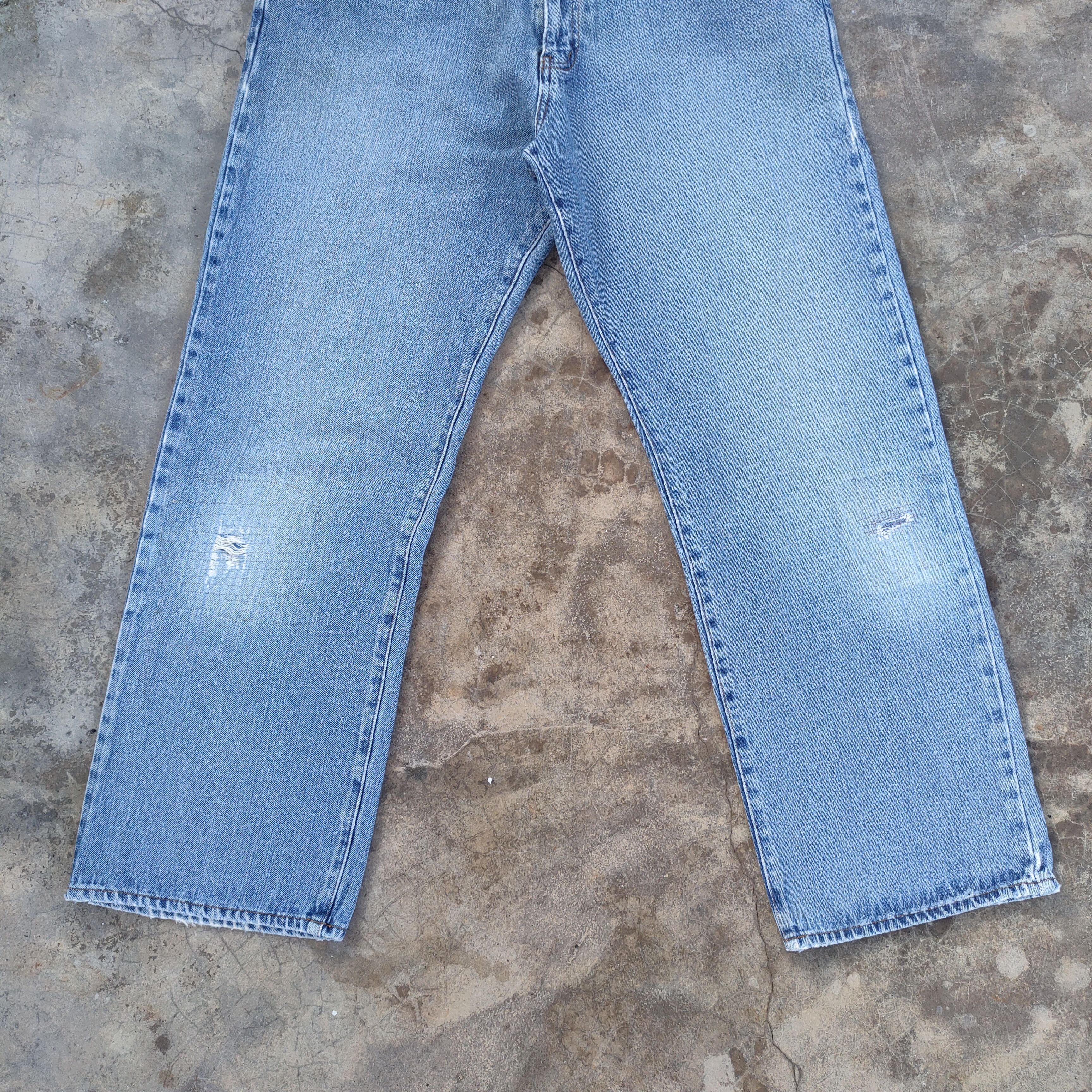 Japanese Brand × Jean × Vintage W35 VINTAGE JAPANESE DISTRESSED FADED JEANS PANTS Size US 35 - 4 Thumbnail