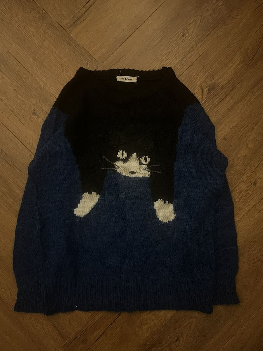 Issey Miyake Playful Cat Knit Sweater – Harajuku Style Vintage Look Size US M / EU 48-50 / 2 - 1 Thumbnail