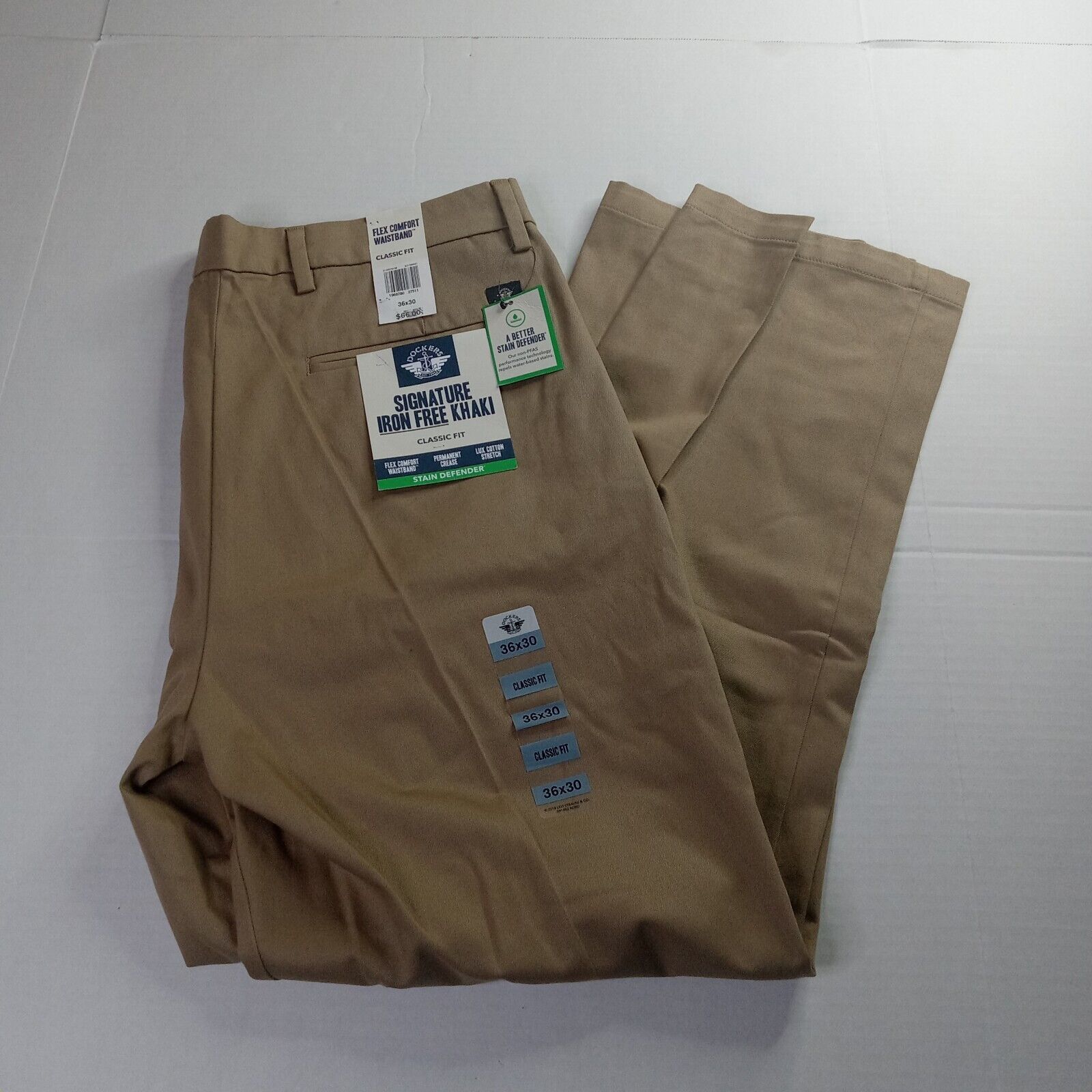 Dockers Dockers Signature Iron Free Khakis Men's 36x30 Beige Classic Size US 36 / EU 52 - 1 Thumbnail