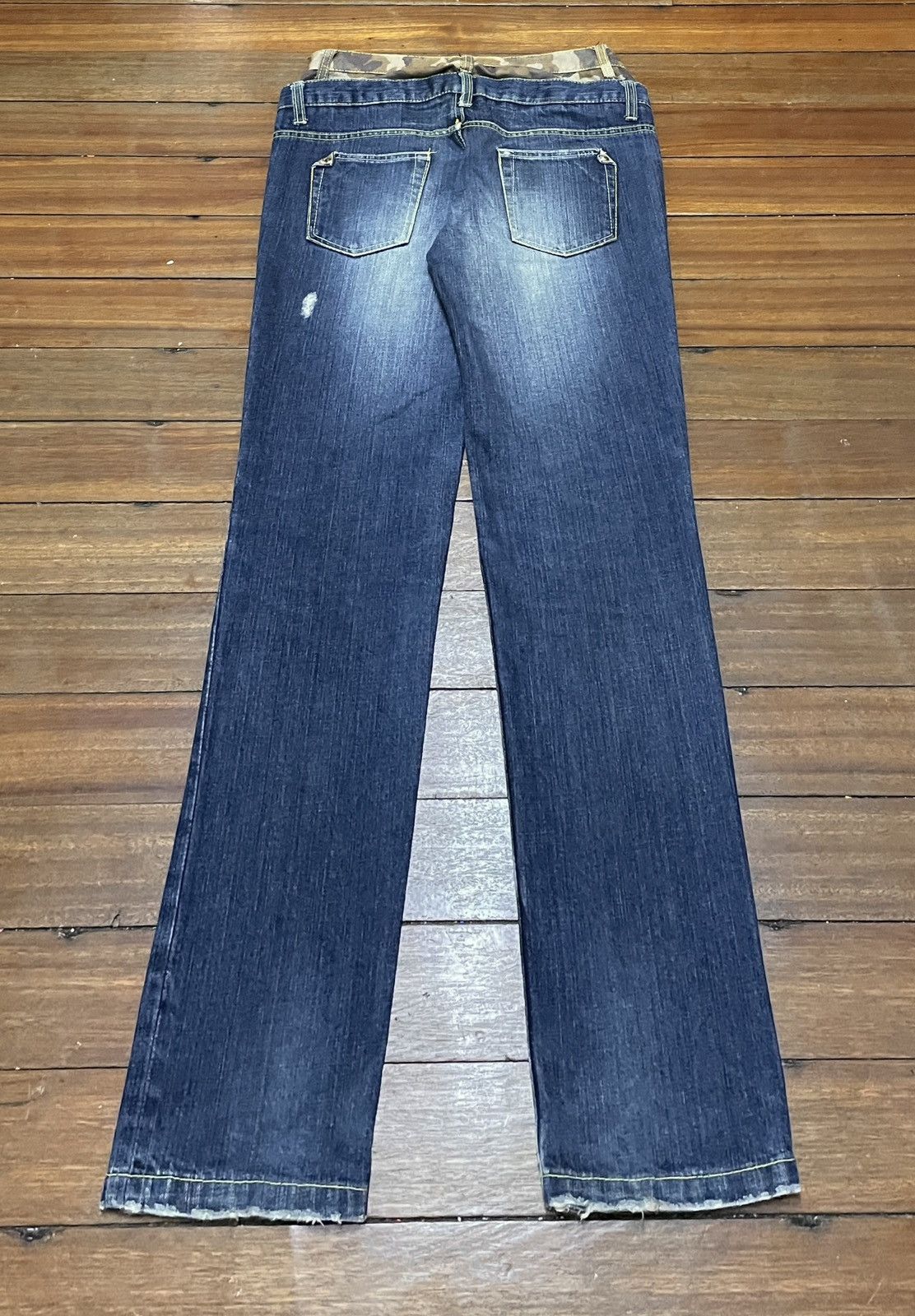 Japanese Brand Rare Design Vintage Brand 179/GW Double Waist Jeans 2000s Size US 29 - 2 Thumbnail