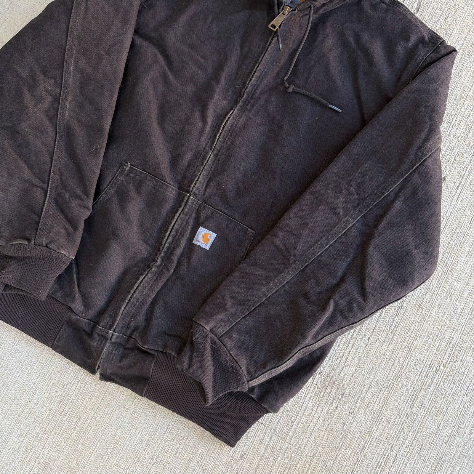 Carhartt × Vintage Carhartt WOMENS WJ130 DKB brown hooded work wear jacket Size US M / EU 48-50 / 2 - 3 Thumbnail