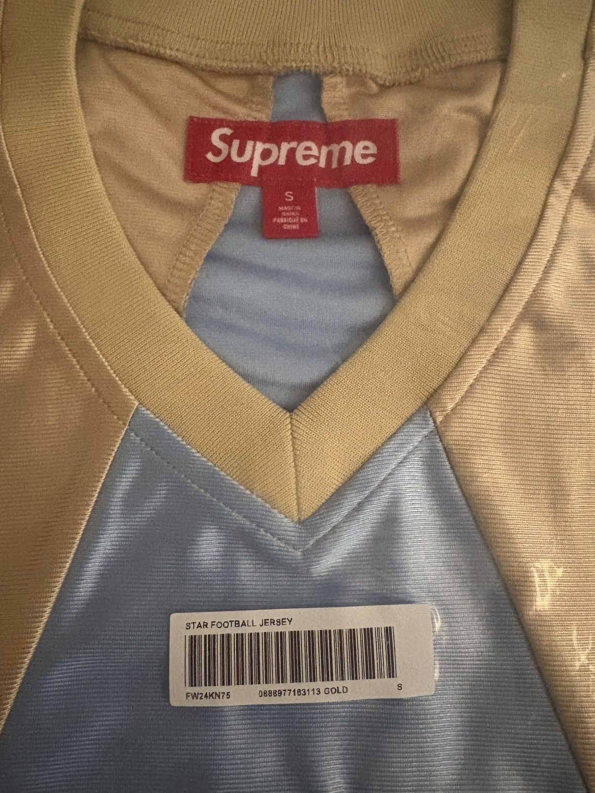 Supreme Supreme star football jersey gold NEW Small Size US S / EU 44-46 / 1 - 5 Thumbnail