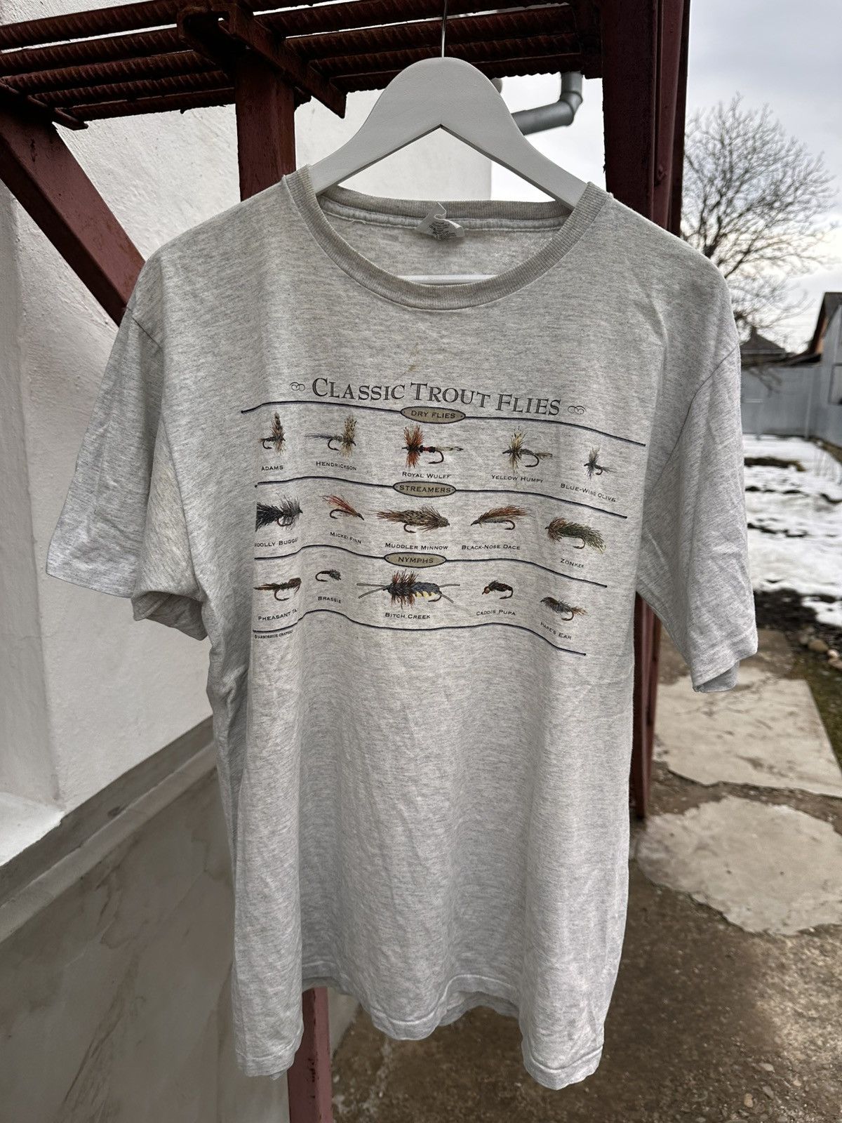 Vintage Vintage Harborside "Classic Trout Flies" Tee L/XL Y2K Size US L / EU 52-54 / 3 - 1 Thumbnail