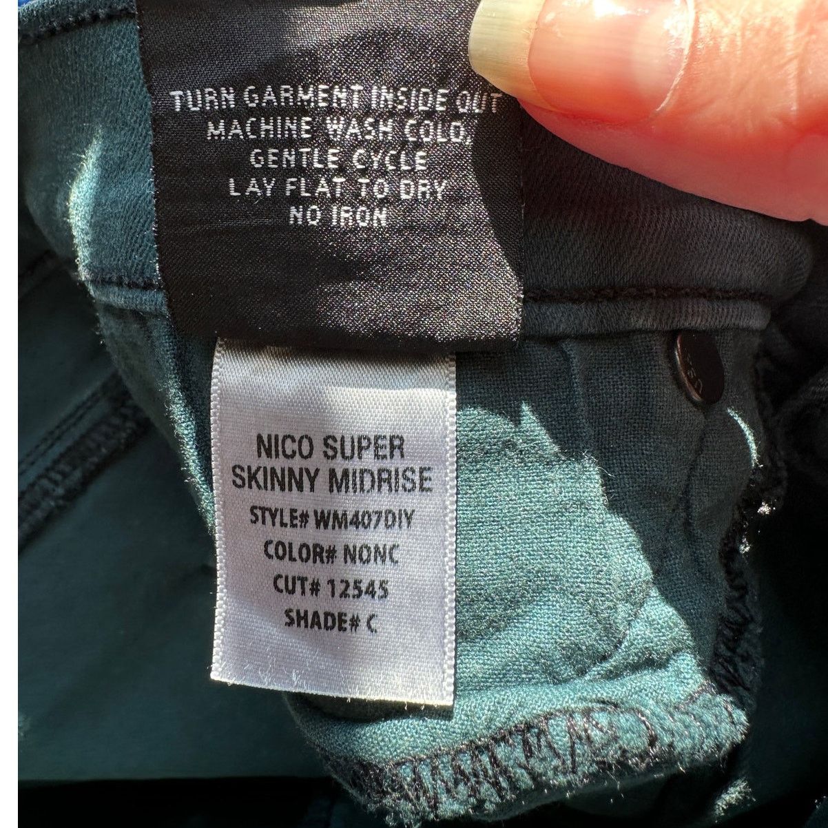 Hudson Hudson Midrise Dark Teal Nico Super Skinny Jean i26 Size 26" / US 2 / IT 38 - 12 Thumbnail
