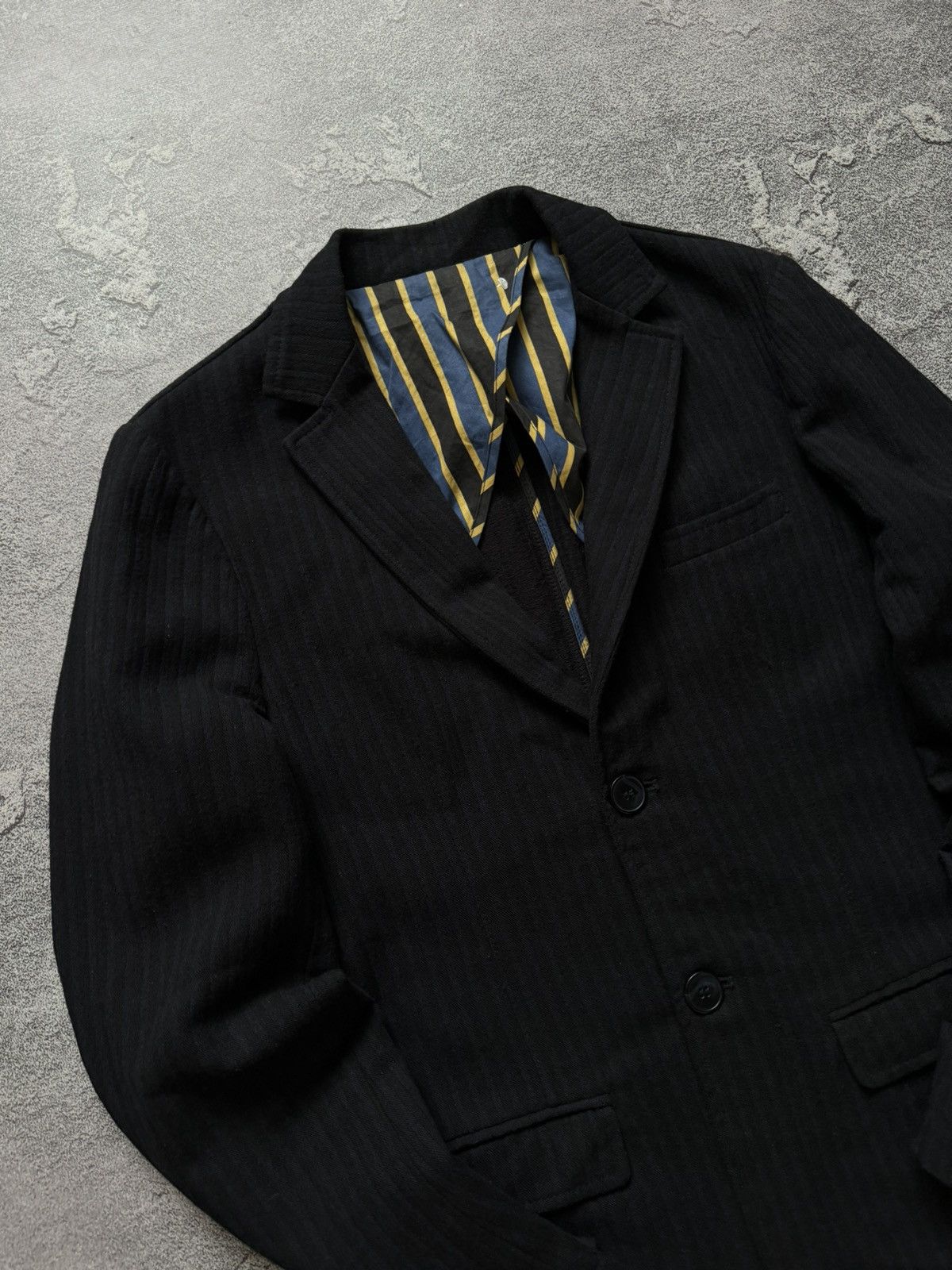 Designer × Officina36 Officina36 striped size48 button up blazer jacket light coat Size US S / EU 44-46 / 1 - 2 Thumbnail