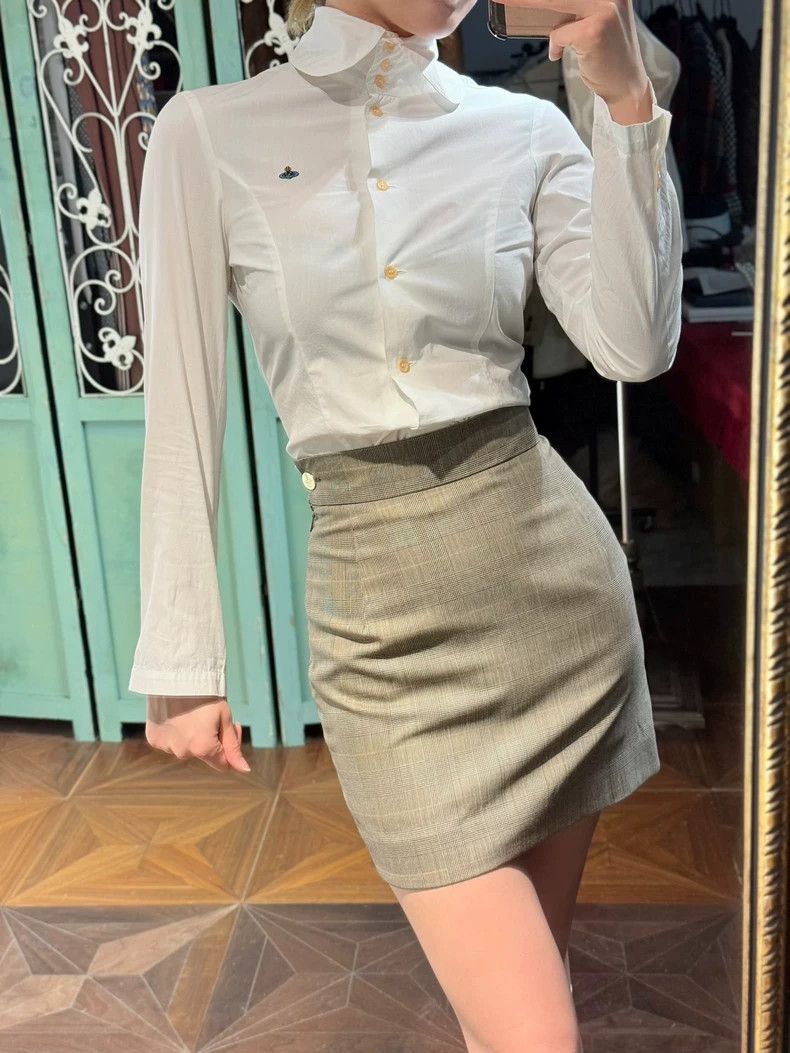 Vivienne Westwood Vivienne Westwood Grainy baggy half skirt Size 26" / US 2 / IT 38 - 1 Thumbnail