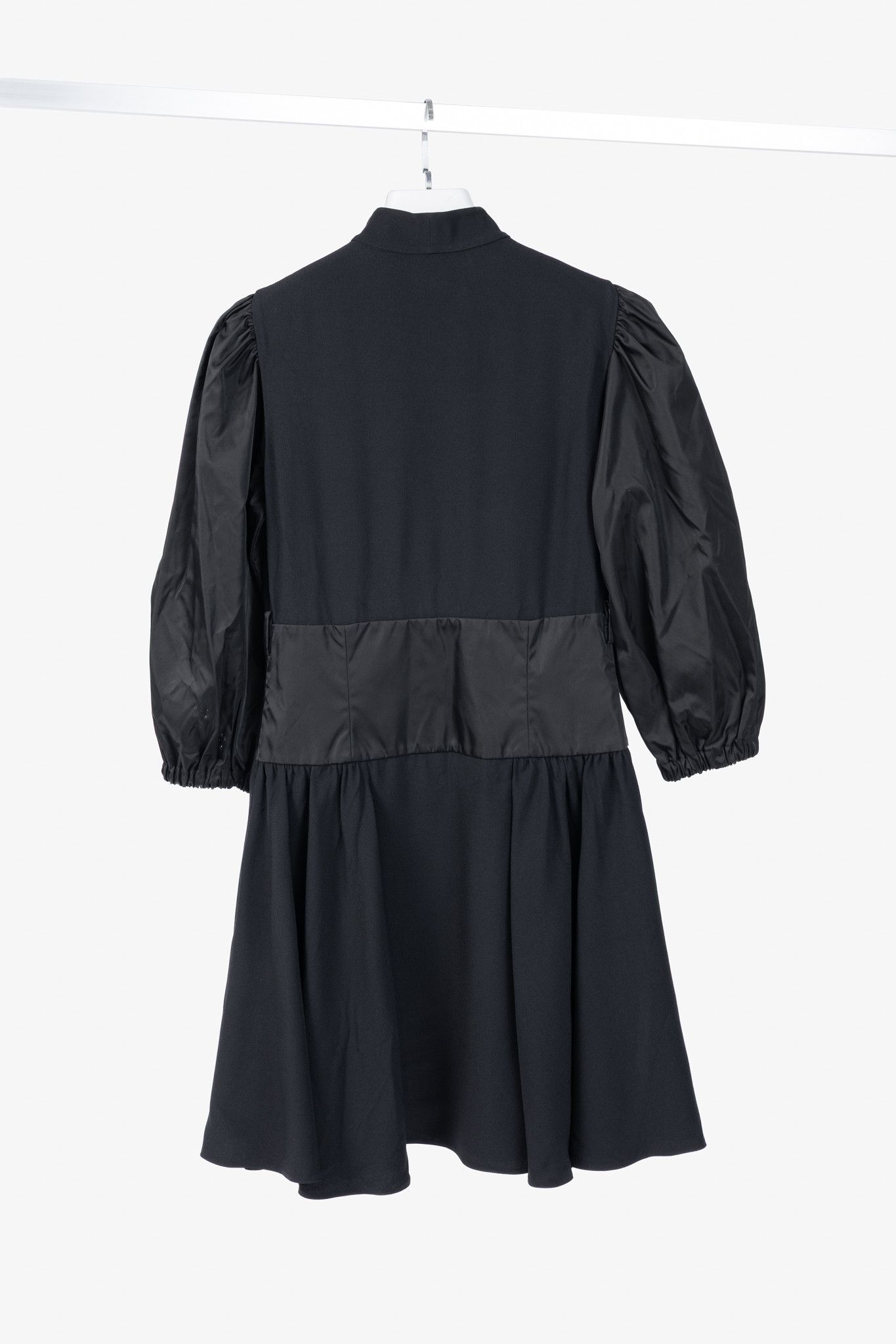 Prada Prada Black Re-Nylon Patchwork Zip Mini Dress | Grailed