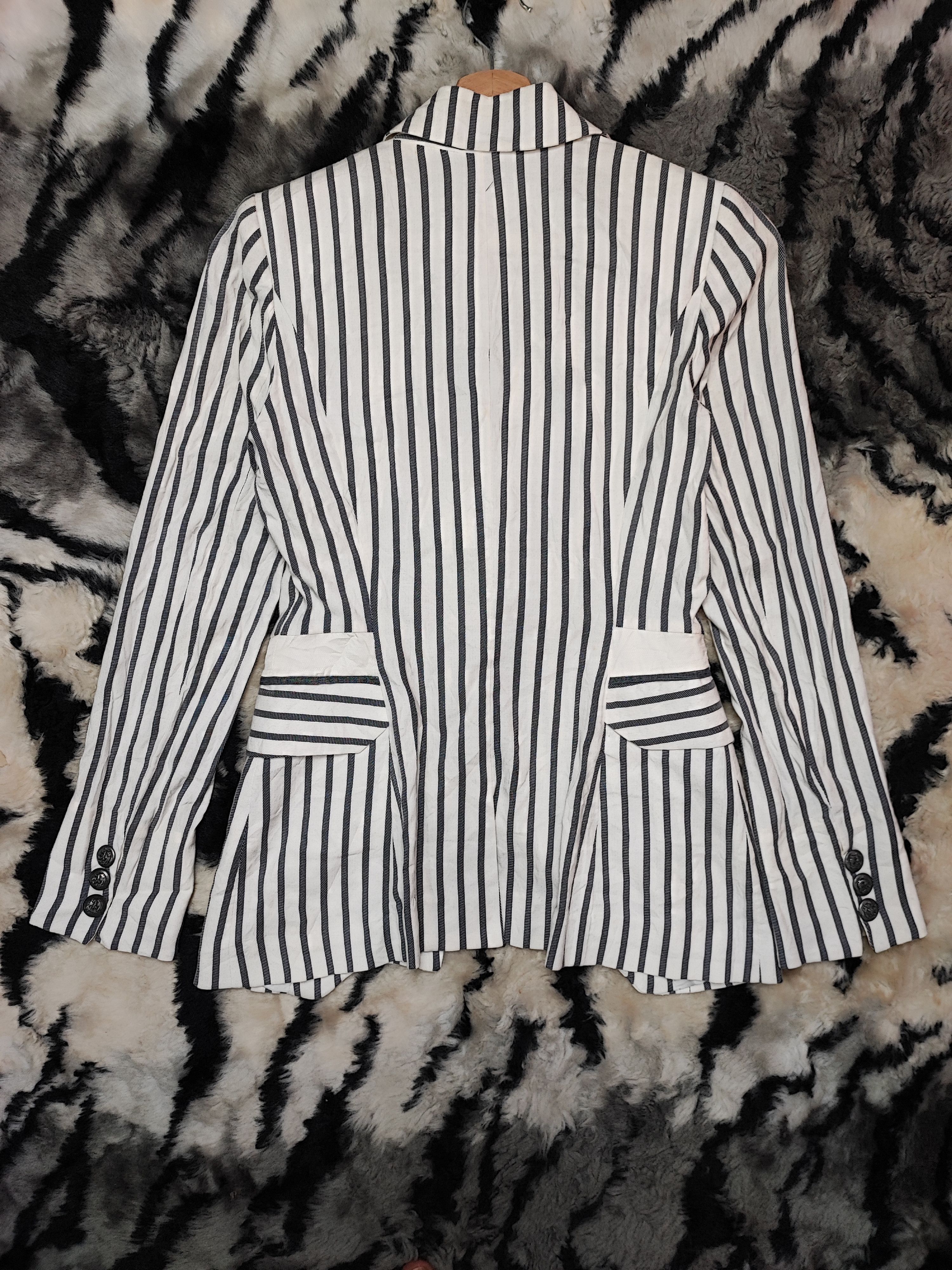 Hysteric Glamour BLU PÉPÉ Nautical Striped Double Breasted Blazer Jacket Size US L / EU 52-54 / 3 - 15 Thumbnail