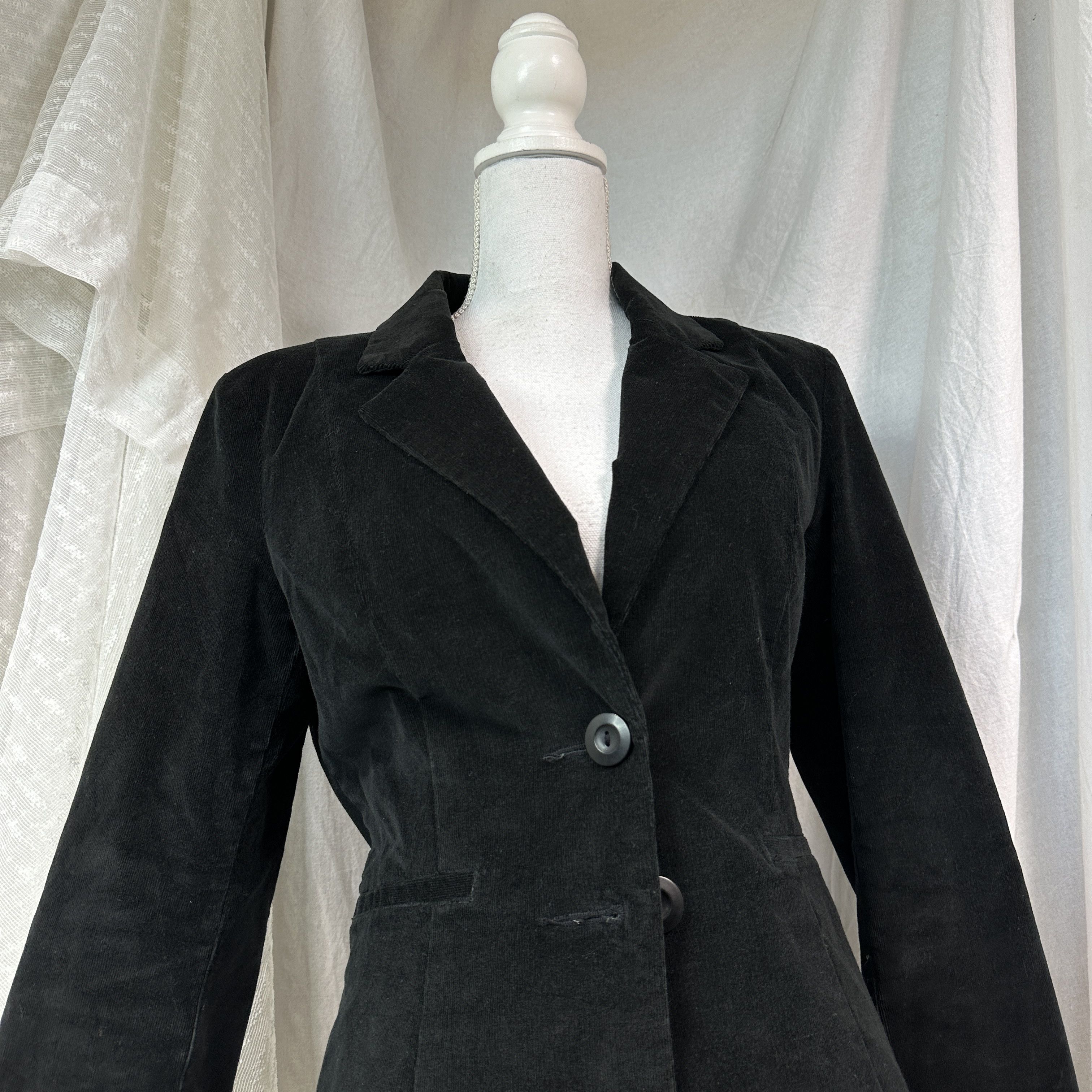 Vintage Vintage Avant Garde Grunge Opium Velvet Fitted Blazer Y2K Size M / US 6-8 / IT 42-44 - 2 Thumbnail