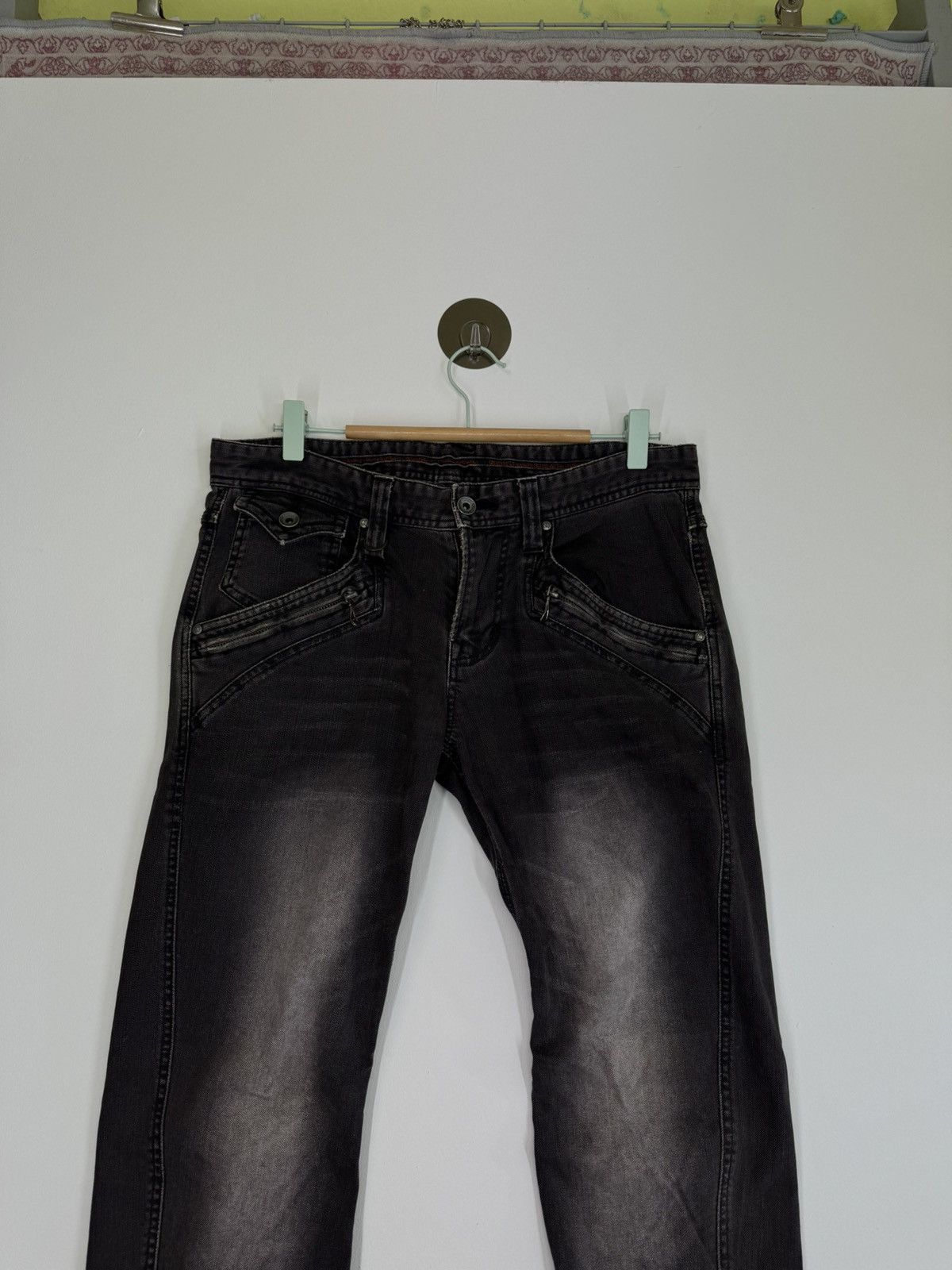 Hysteric Glamour Y2K FLARE NICOLE CLUB FOR MEN ZIPPER ACID WASH STYLE DENIM Size US 31 - 3 Thumbnail