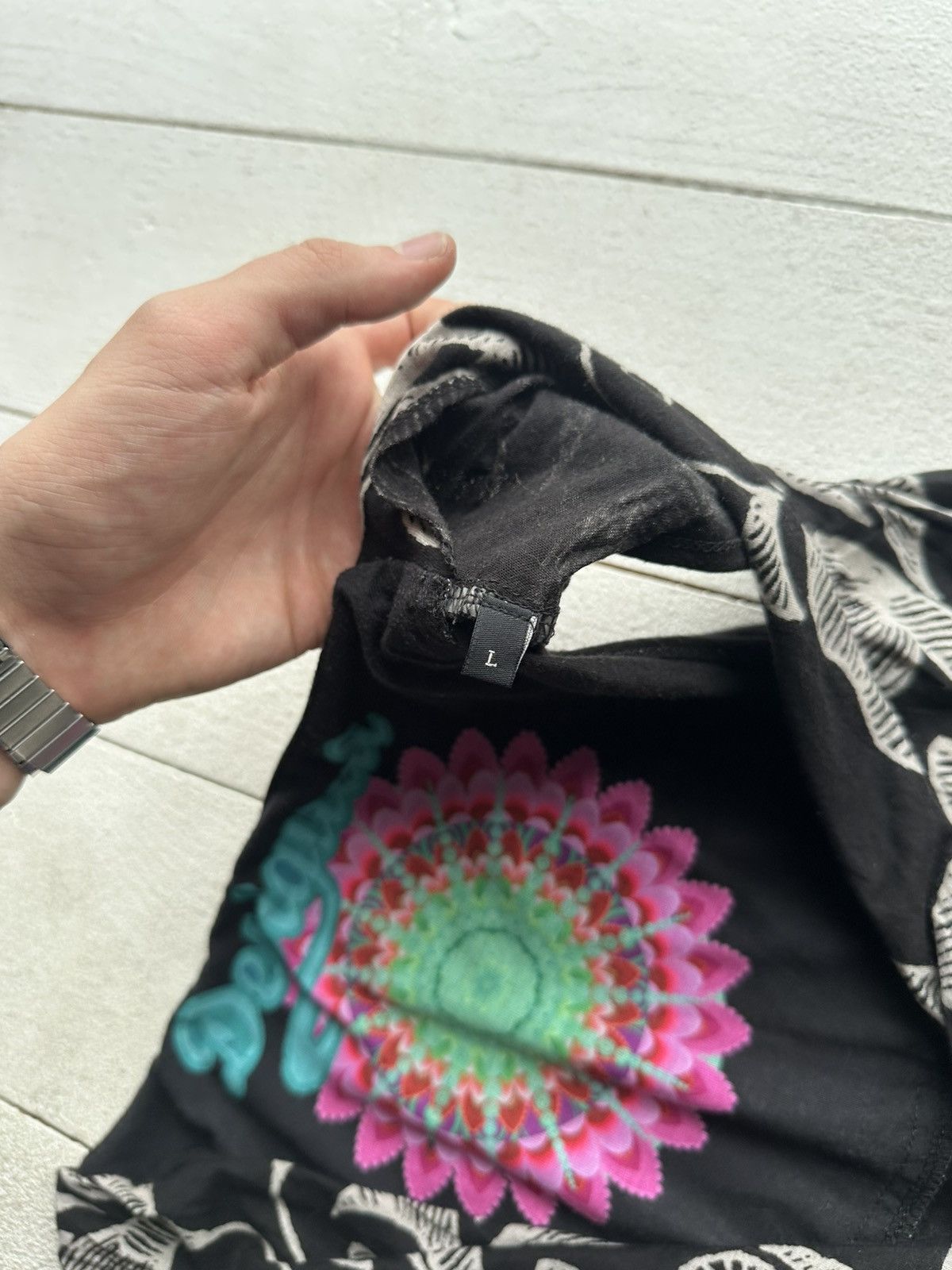 Desigual 🚨Desigual Womens Mesh Jacket Face JPG Style Rare Old Money Size L / US 10 / IT 46 - 3 Thumbnail