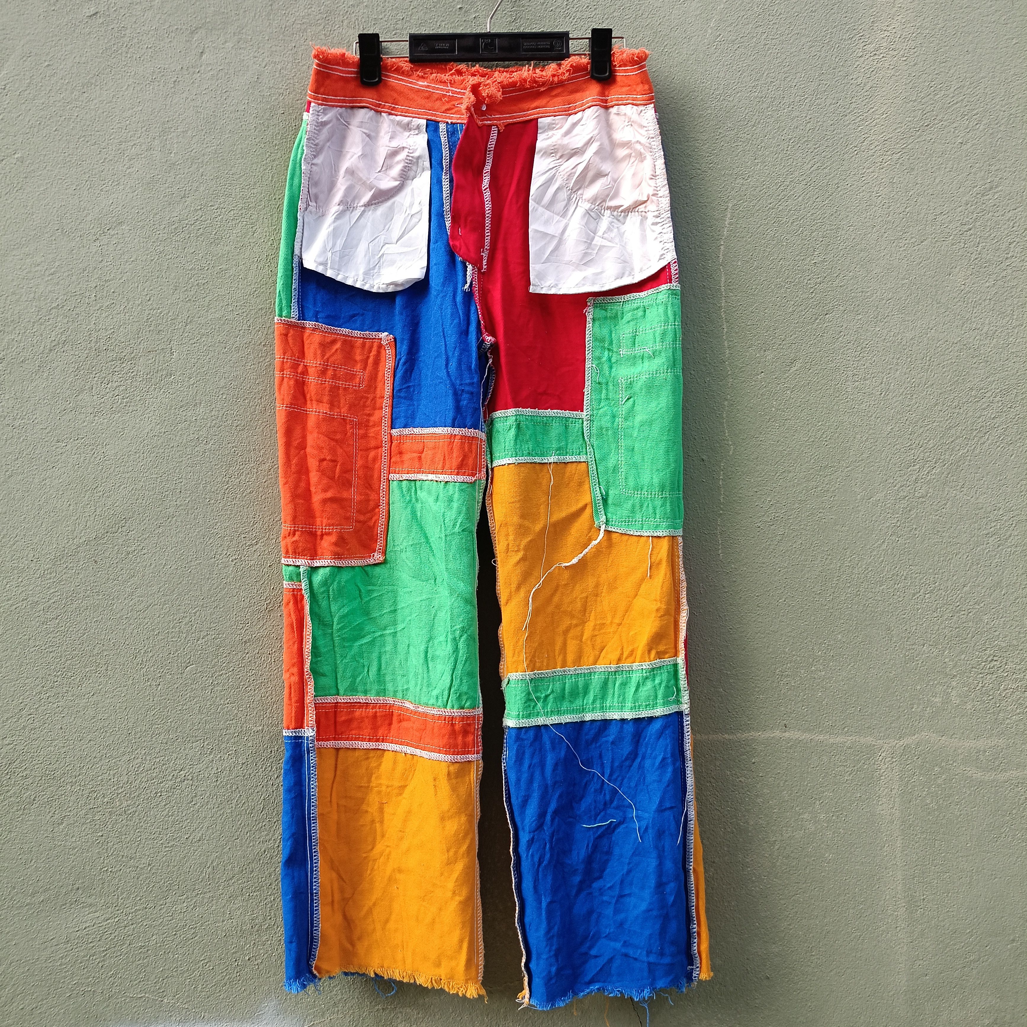 Japanese Brand Patchwork Multicolour Jeans Size US 30 / EU 46 - 3 Thumbnail