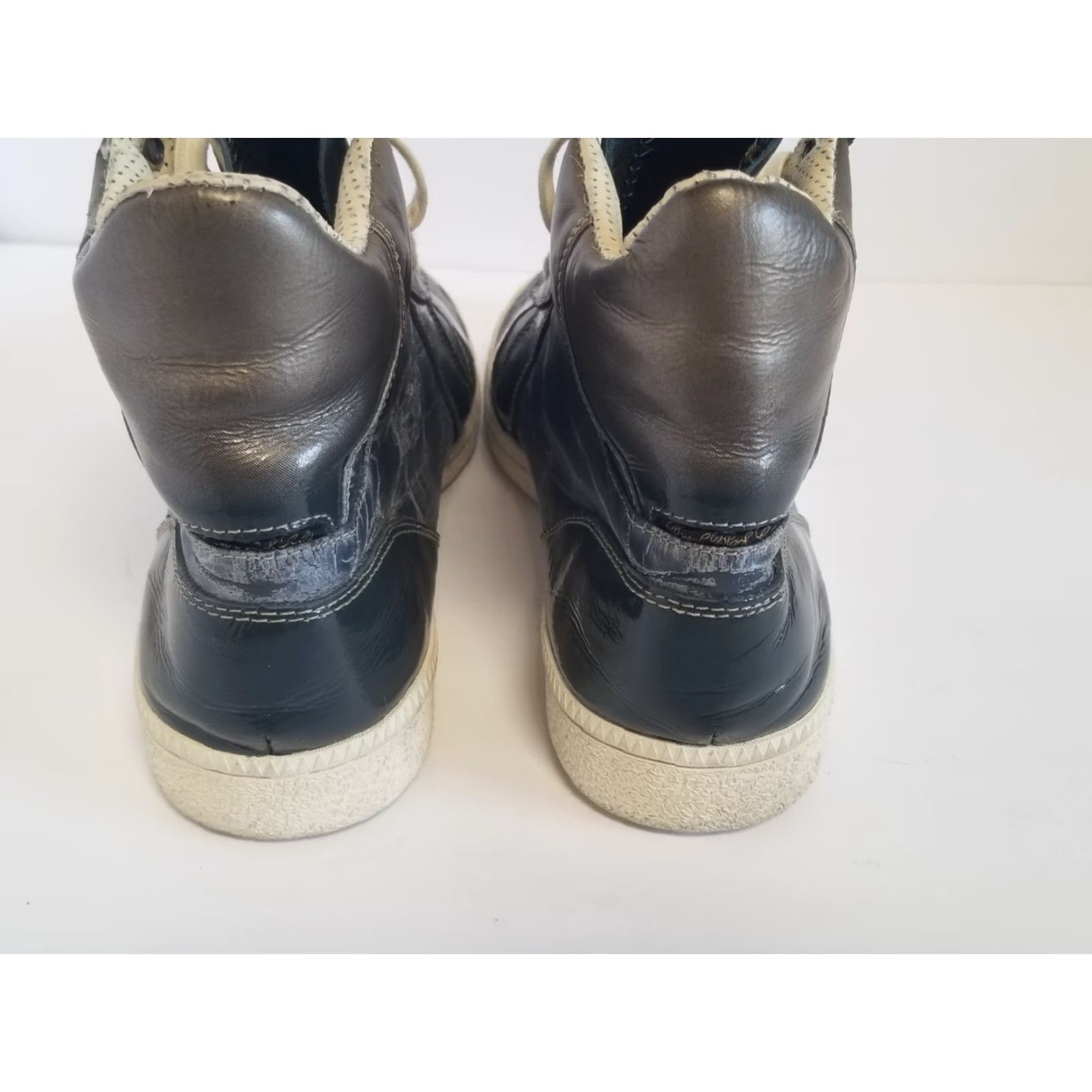Diesel Diesel Black Gold Sneakers Hi Tops Gray Lace Up Leather Men Size 10 See All Pics Size US 10 / EU 43 - 3 Thumbnail